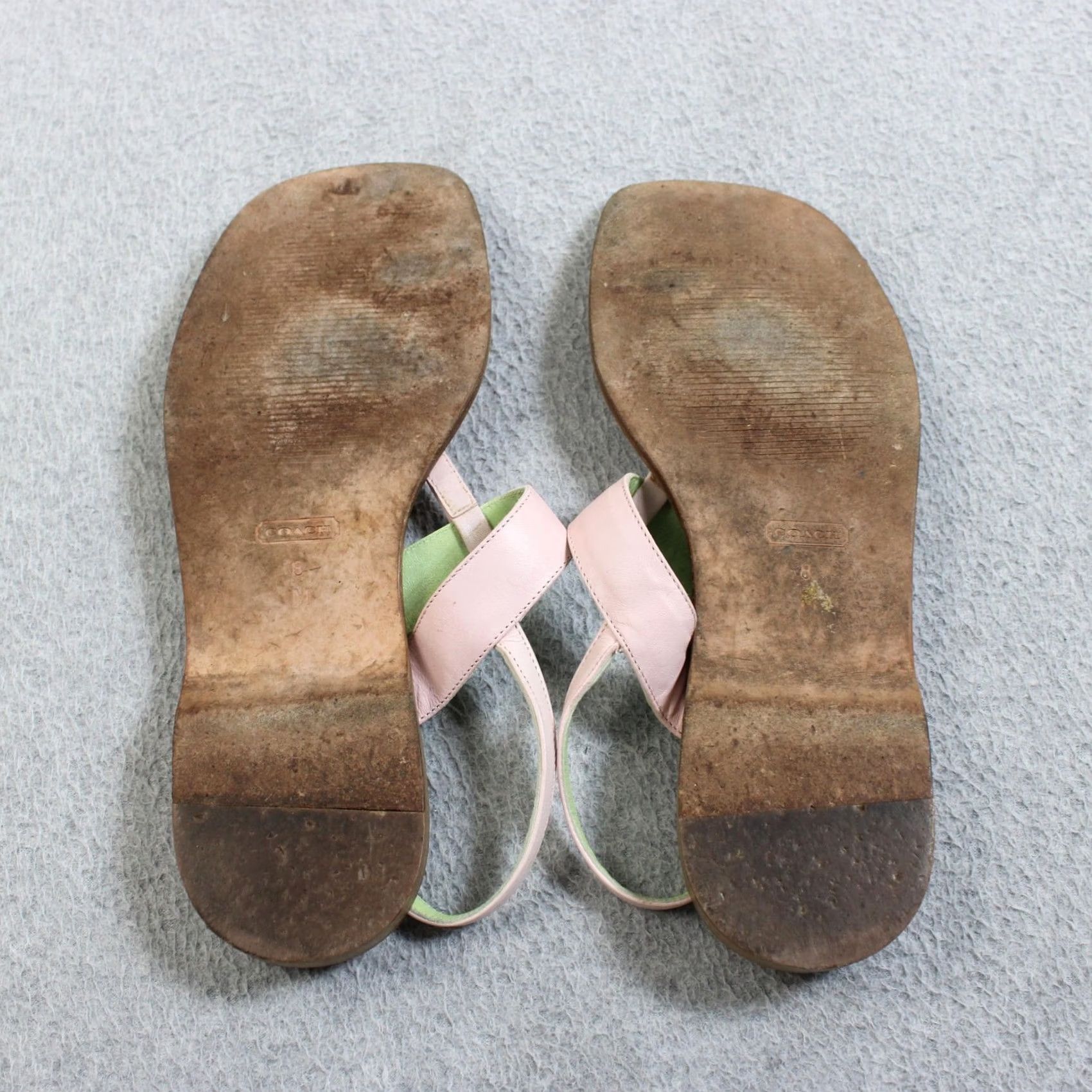 Coach Coach Sandals Women Size 8 Pink Leather Thong Ankle Strap Italy Quiet Luxury Y2K Size US 8 / IT 38 - 2 Thumbnail