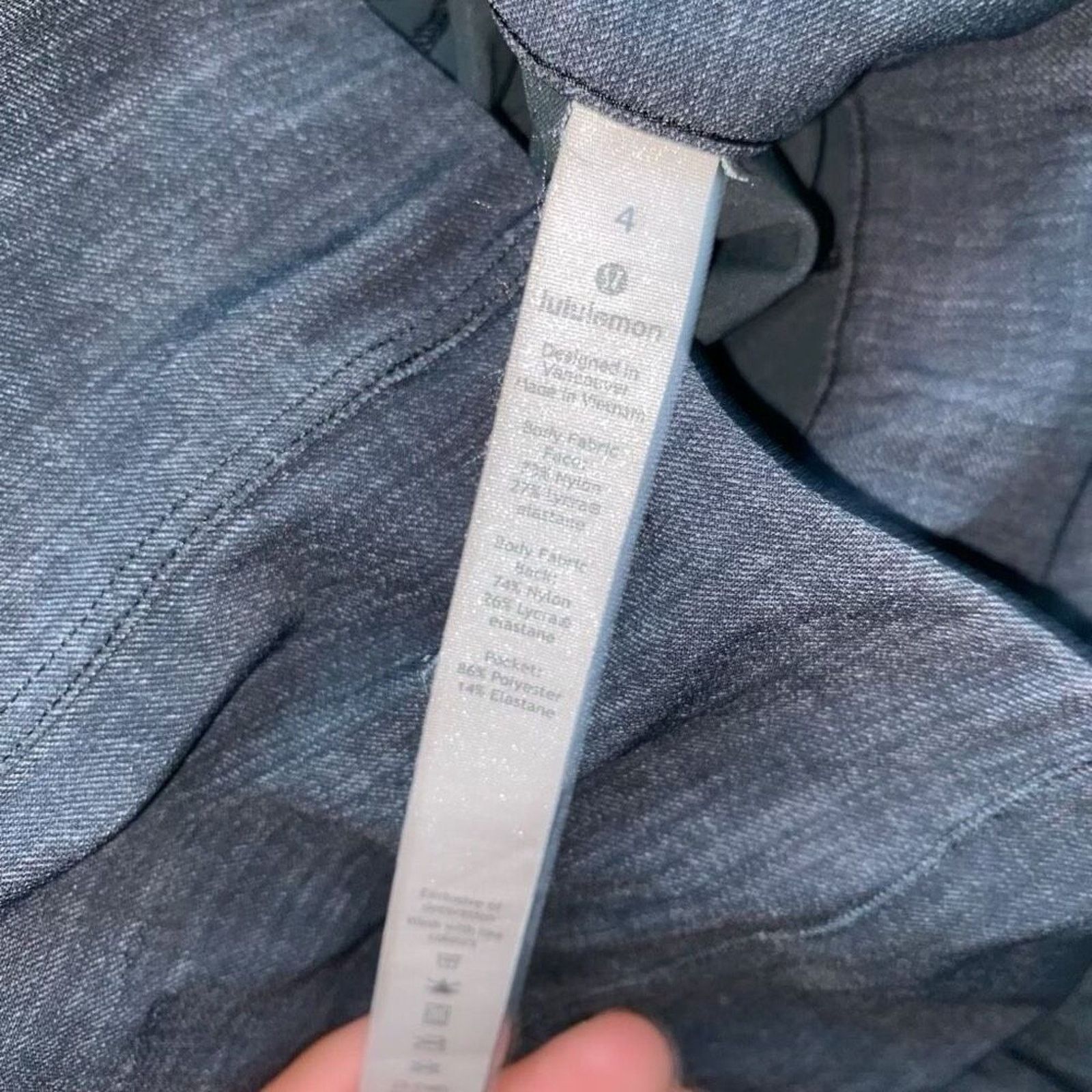 Lululemon Lululemon high waist blue grey skinny leggings | Sz 4 Size 27" / US 4 / IT 40 - 4 Thumbnail