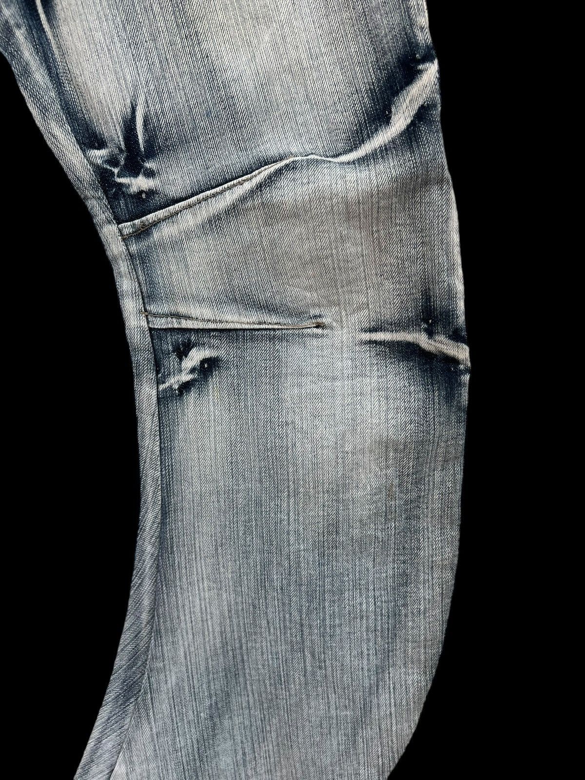 Vintage Vintage PPFM Acid Washed Curved Leg Denim Jeans Size US 31 - 13 Thumbnail