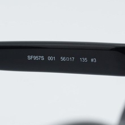 Salvatore Ferragamo Salvatore Ferragamo SF957S 001 Sunglasses Black Cat Eye Fram Size ONE SIZE - 8 Thumbnail