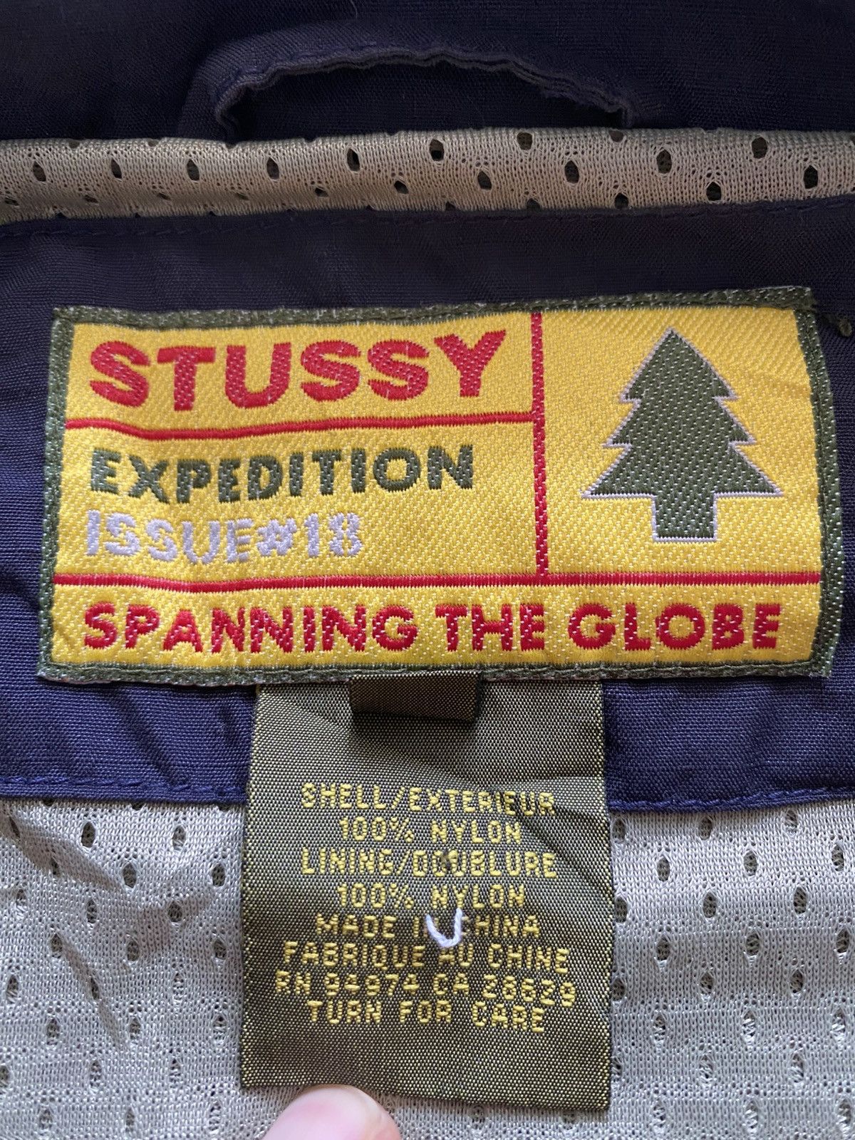 Stussy × Vintage [Rare!] 90s Vintage Stussy Hooded Nylon Jacket Size US L / EU 52-54 / 3 - 9 Thumbnail