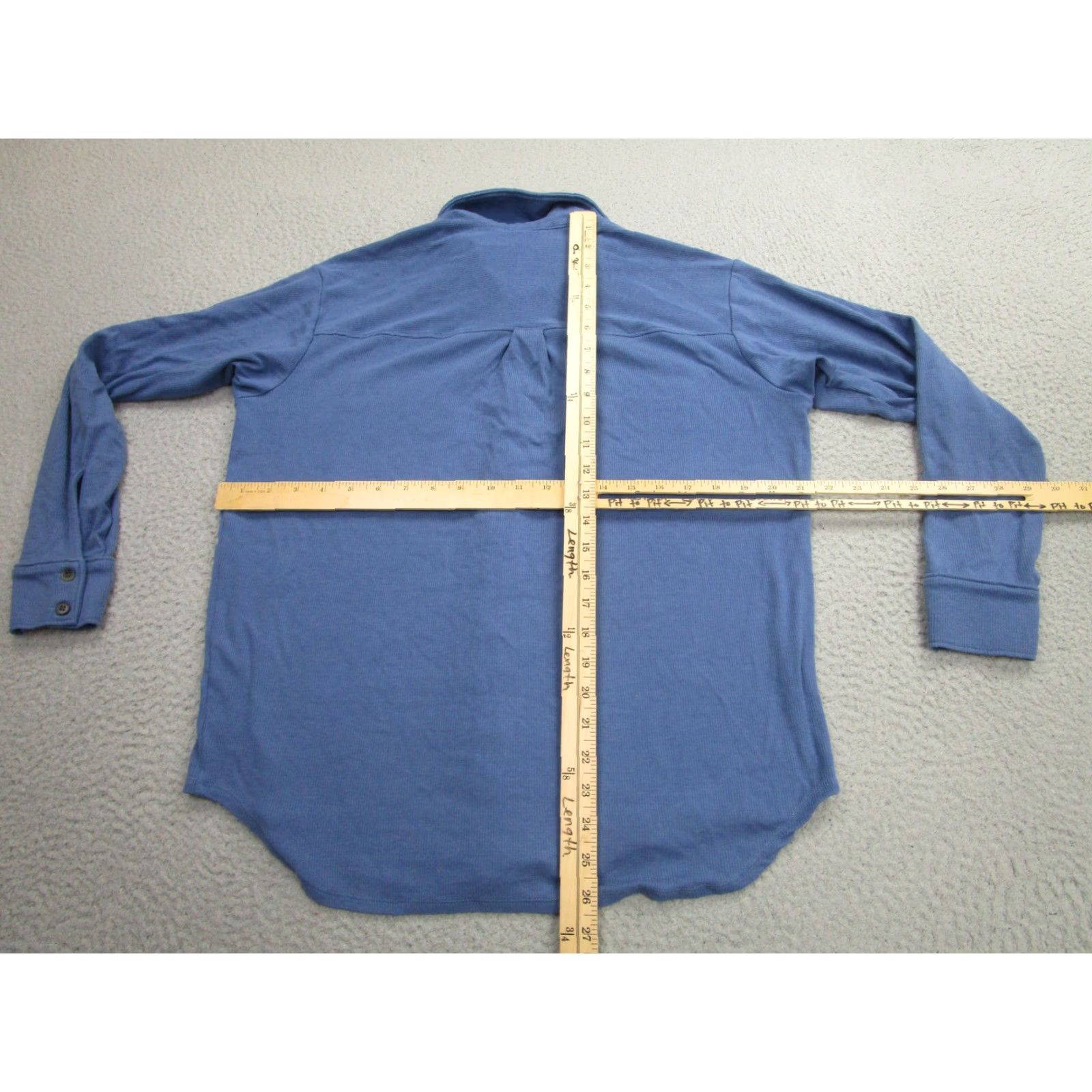 Richer Poorer RicherPoorer Shirt Womens XS Button Up Long Sleeve Tencel Wool Blend Pocket Size XS / US 0-2 / IT 36-38 - 6 Thumbnail