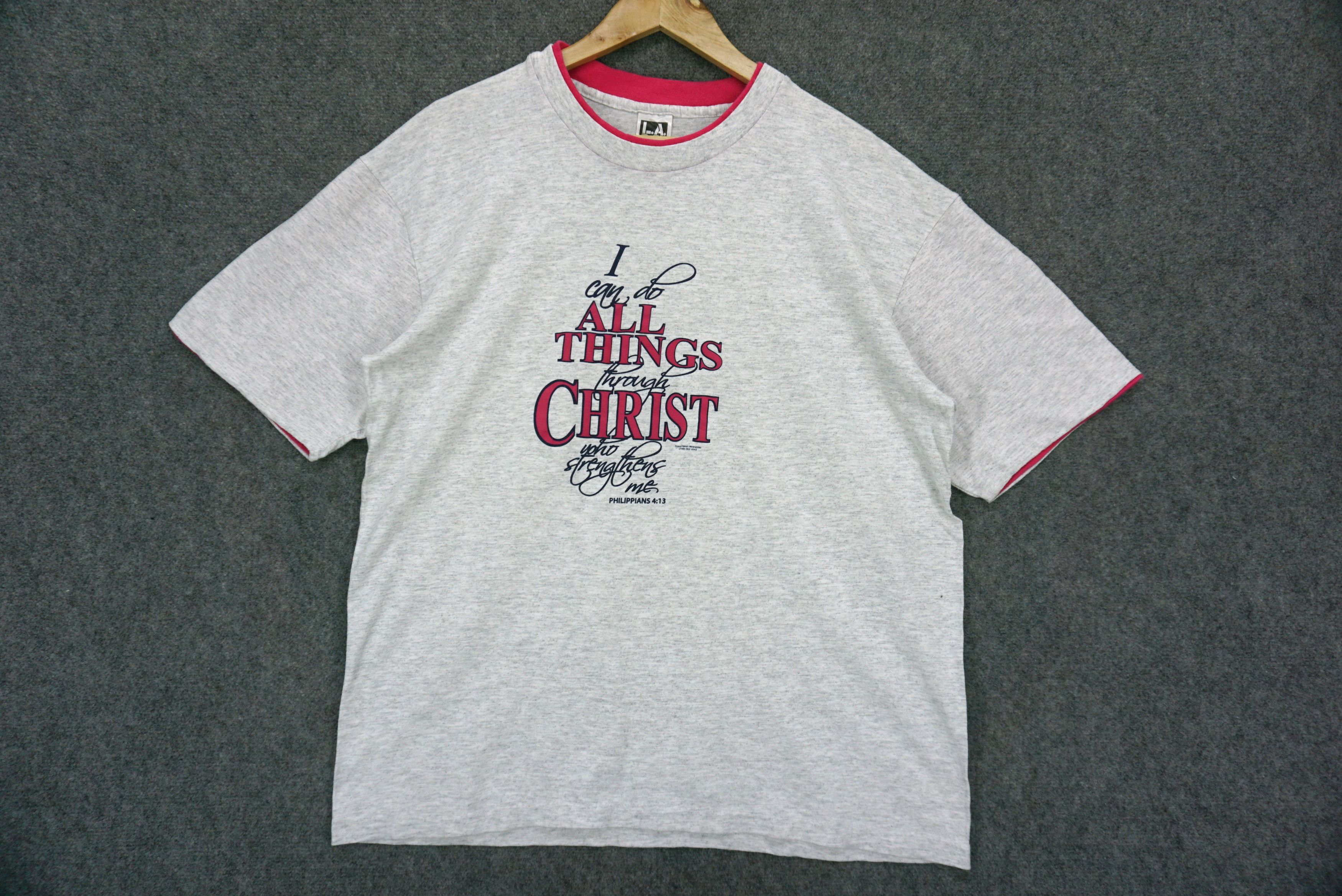 NCAA Vintage Philippians Tee I Can Do All Things Through Christ Size US XL / EU 56 / 4 - 1 Thumbnail