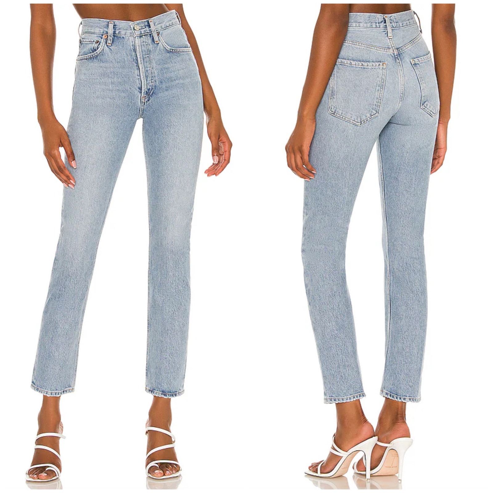 Agolde AGOLDE Riley High Rise Straight Crop Jean Dimension Wash Size 26" / US 2 / IT 38 - 1 Thumbnail