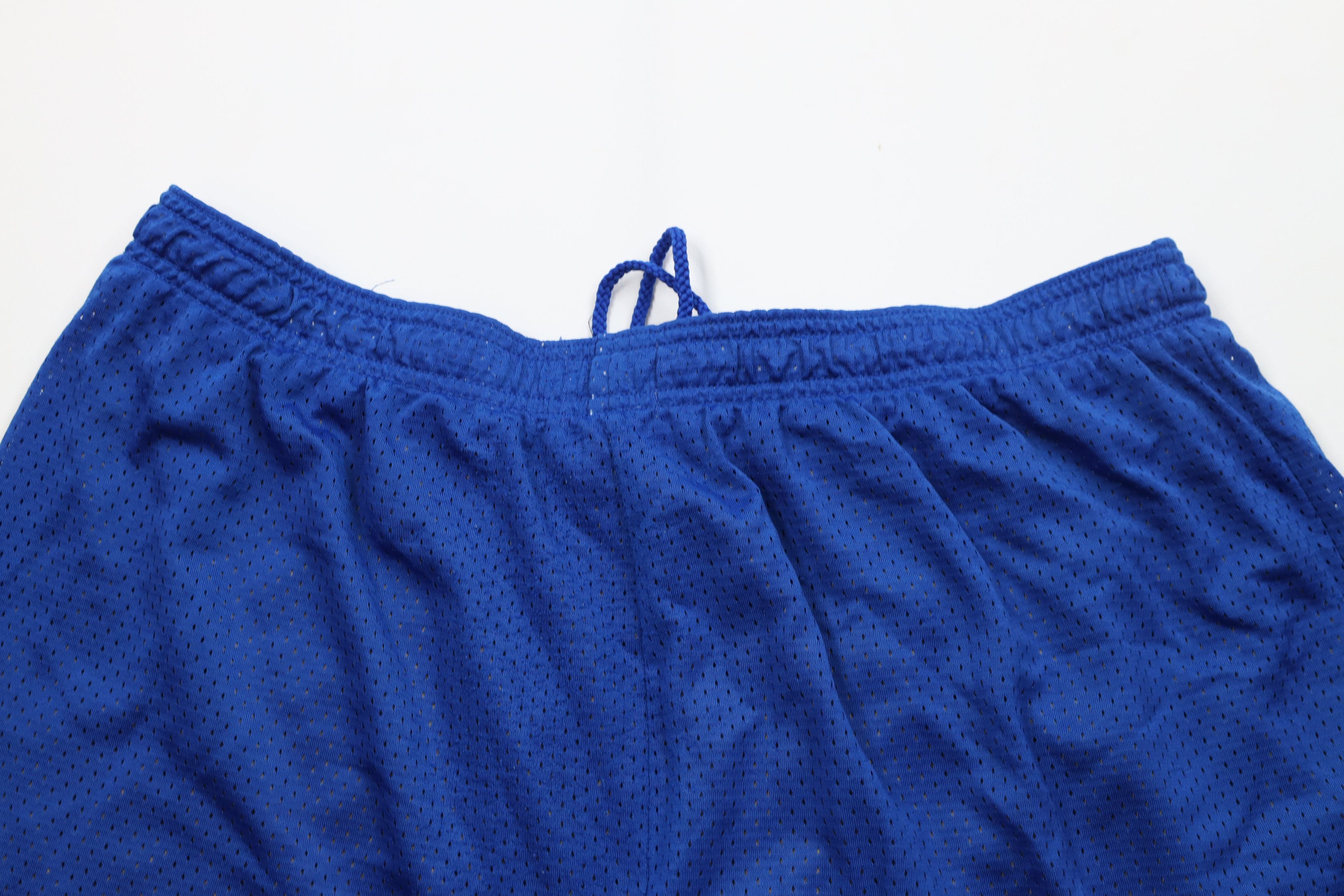 Vintage Vintage 90s Y2K Streetwear Lined Mesh Shorts Royal Blue Size US 36 / EU 52 - 10 Thumbnail