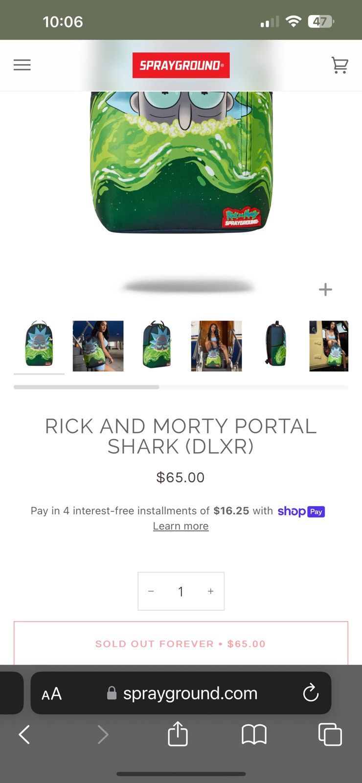 Sprayground Rick Sanchez sprayground backpack Size ONE SIZE - 4 Thumbnail