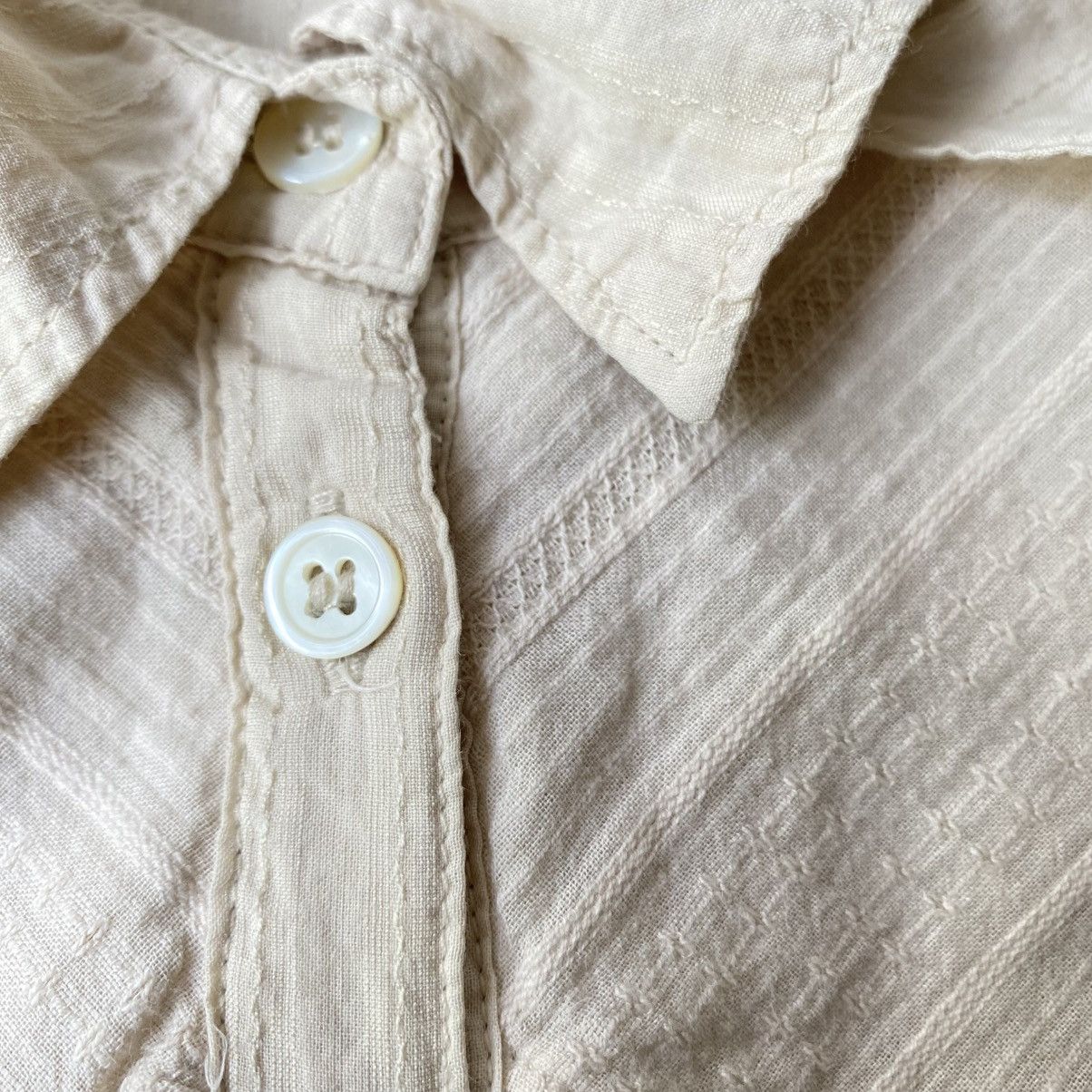 Designer × Japanese Brand A.T Ivory Tiered Ruffle Blouse Size L / US 10 / IT 46 - 14 Thumbnail