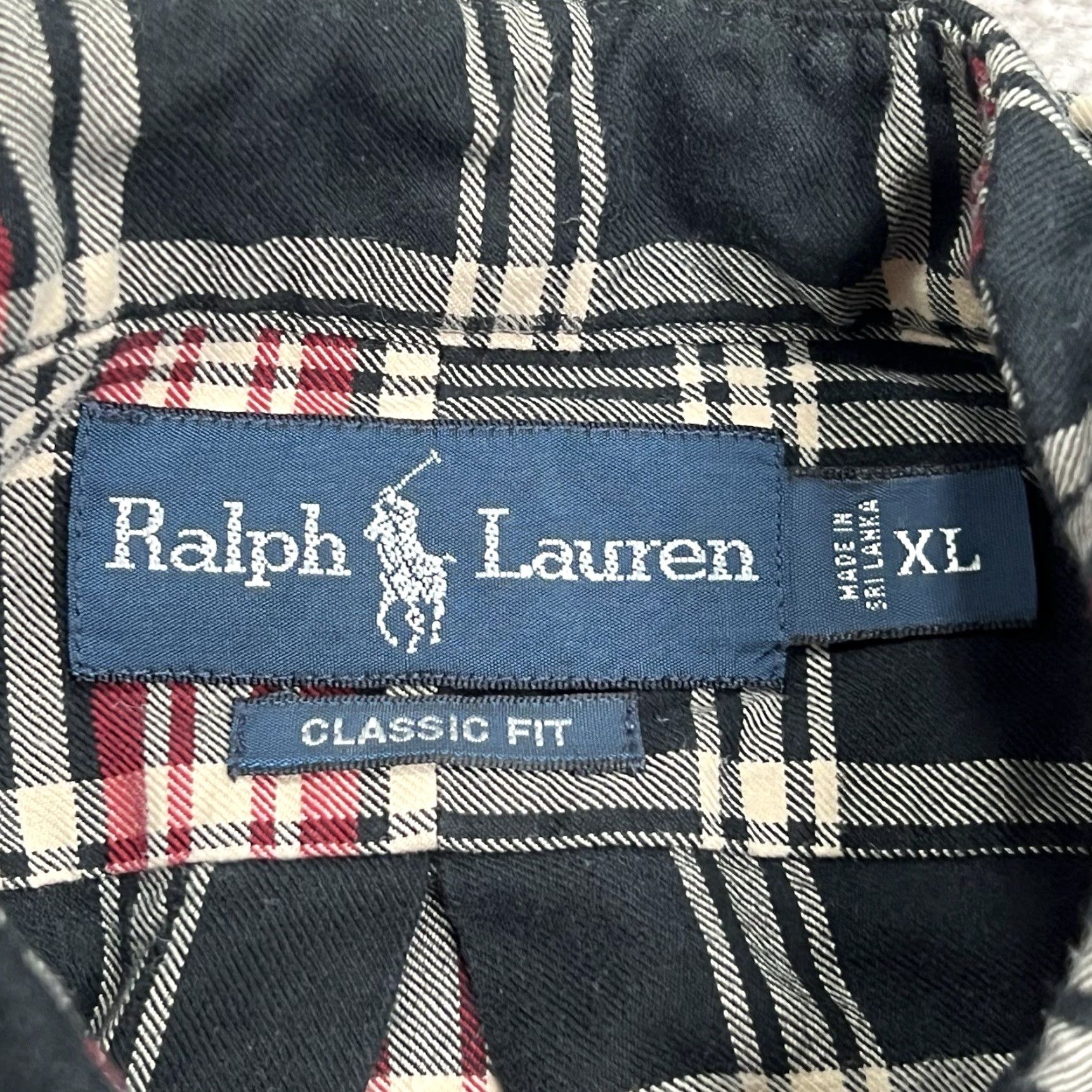 Polo Ralph Lauren VINTAGE Polo Ralph Lauren Flannel Shirt Mens XL Button-Down Black Red Plaid Pony Classic Fit Mens XL Black Black Red Plaid Polo Ralph Lauren Shirt Size US XL / EU 56 / 4 - 5 Thumbnail