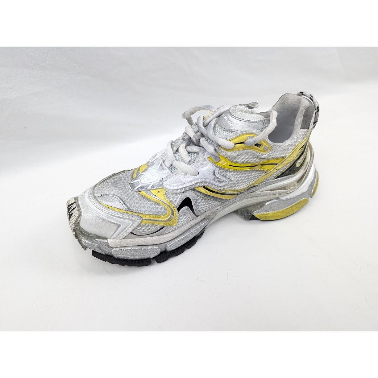 Balenciaga o1rshd1 Runners 2 Sneakers in White/Yellow/Black Size US 11 / EU 44 - 9 Thumbnail