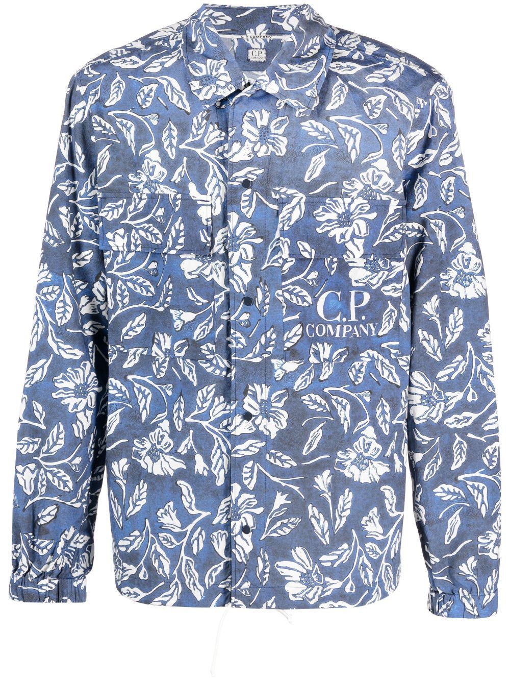 C.P. Company o1y1224 Patterned Shirt in Blue/White Size US S / EU 44-46 / 1 - 1 Thumbnail