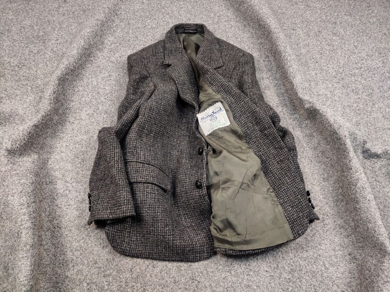 Designer × Harris Tweed × Vintage Vintage 90's Harris Tweed Court short Wool Blazer Jacket Size US S / EU 44-46 / 1 - 2 Thumbnail