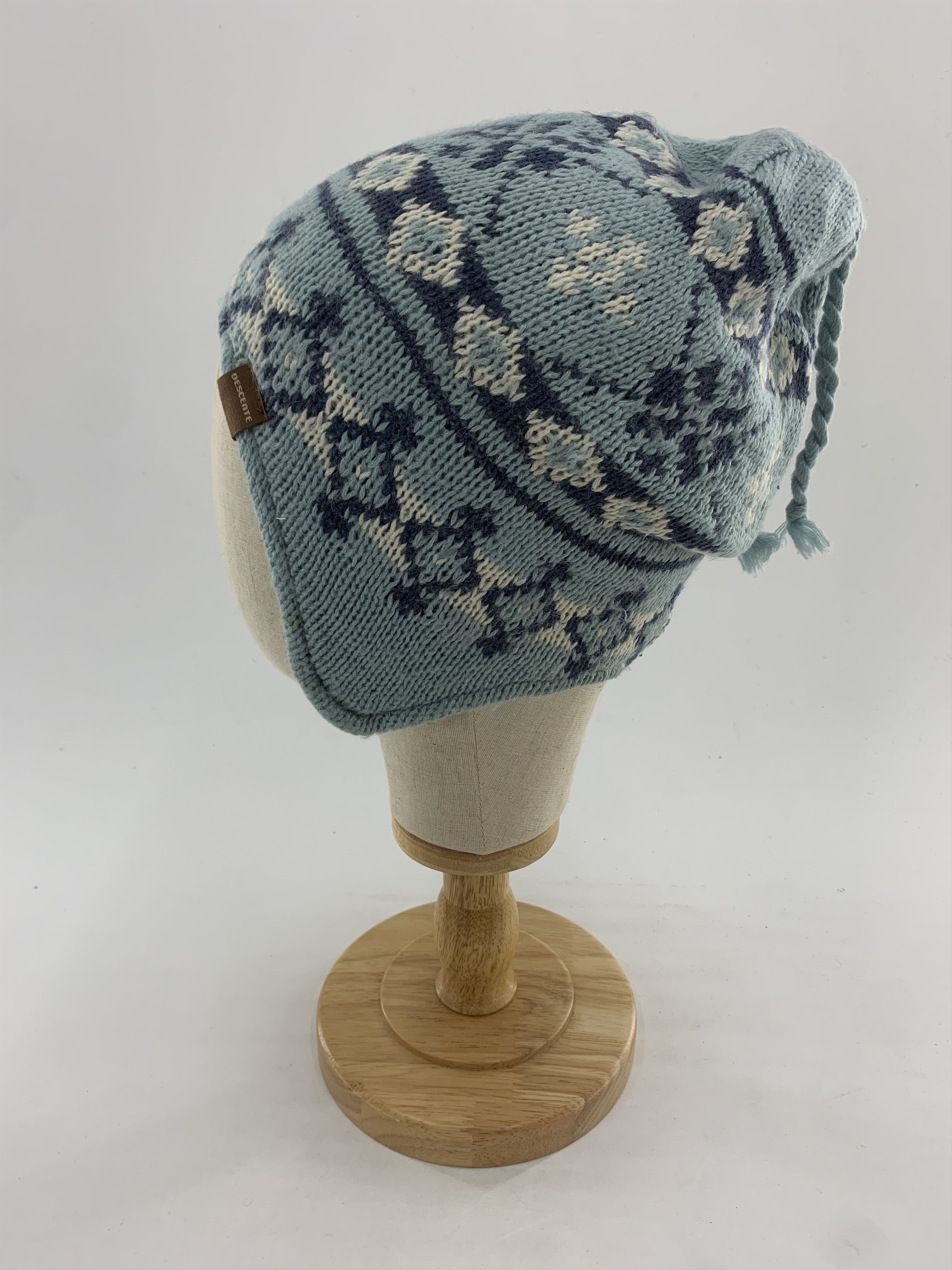 image of Descente Beanie Earflap Hat Snowcap in Blue, Men's
