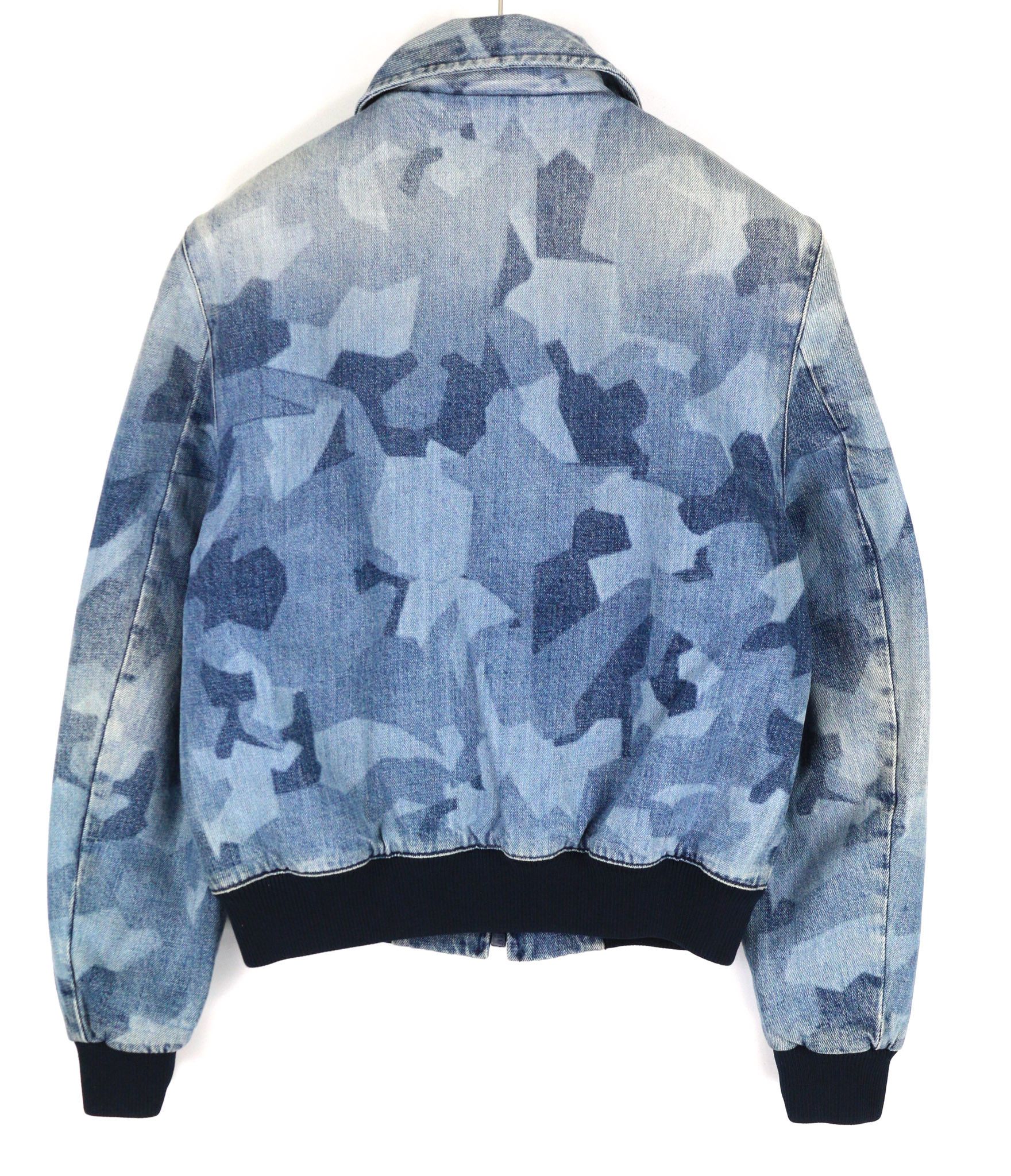 Nudie Jeans GUDRUN M Camo Denim Blue Pockets Jacket 81594 Size US M / EU 48-50 / 2 - 2 Thumbnail