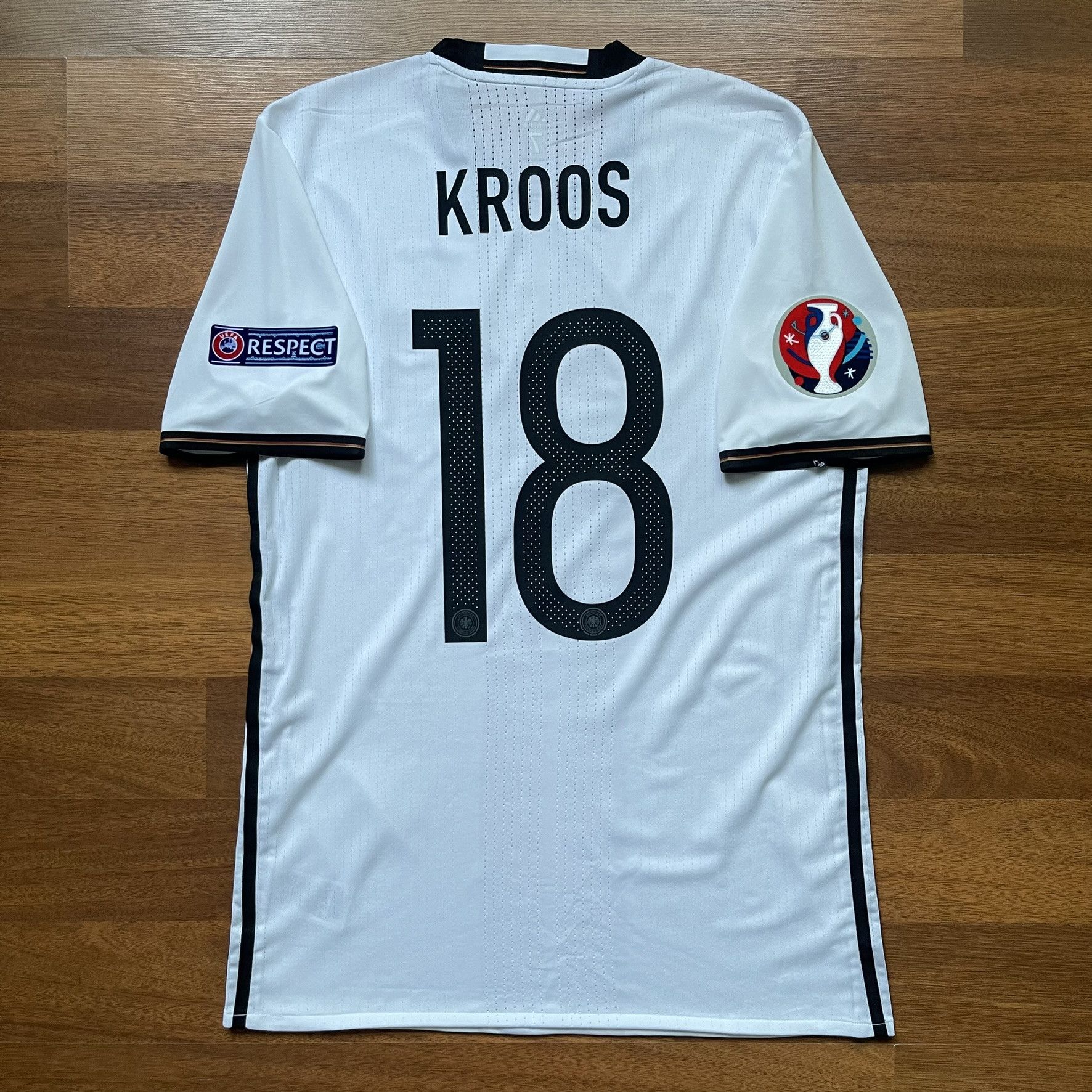 Adidas × Vintage GERMANY ADIDAS ADIZERO 2016 EURO HOME JERSEY #18 KROOS Size US L / EU 52-54 / 3 - 7 Thumbnail