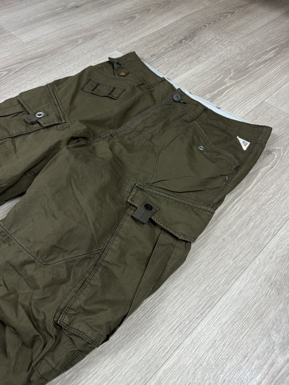 G-Star RAW G STAR Cargo Green Pants Joggers Vintage Size US 30 / EU 46 - 6 Thumbnail