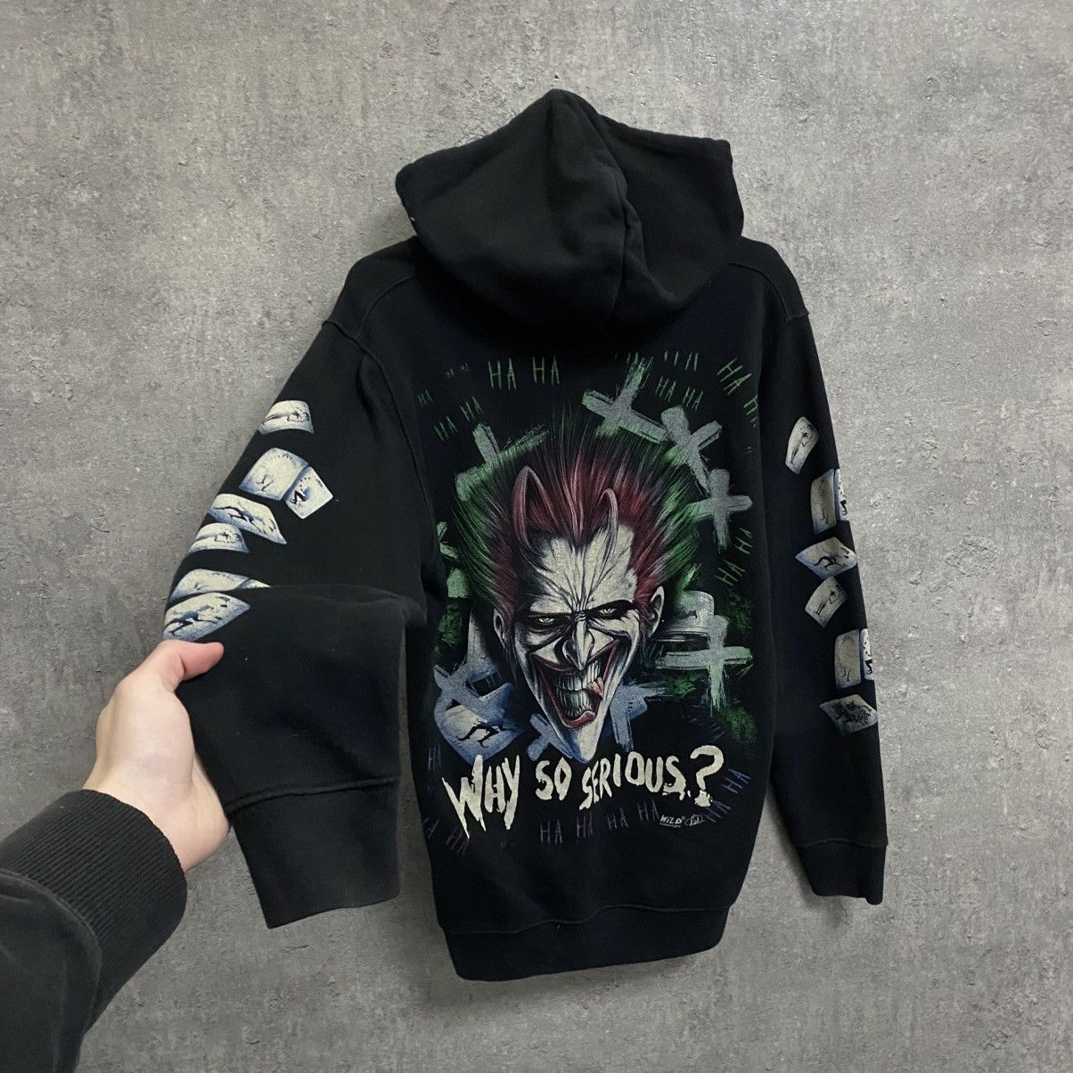 Japanese Brand Vintage Wild Joker Why So Serious Zip Hoodie Y2K Size US M / EU 48-50 / 2 - 7 Thumbnail