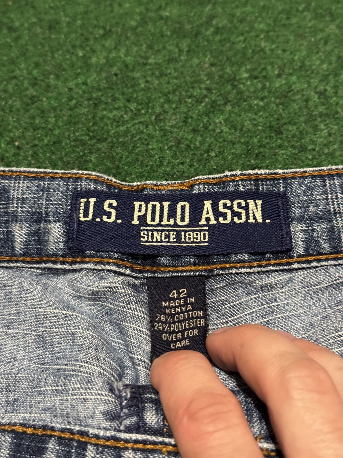 U.S. Polo Assn. × Vintage Y2K Baggy Carpenter Jorts Skater Grunge Hip Hop Shorts Size US 42 / EU 58 - 4 Thumbnail
