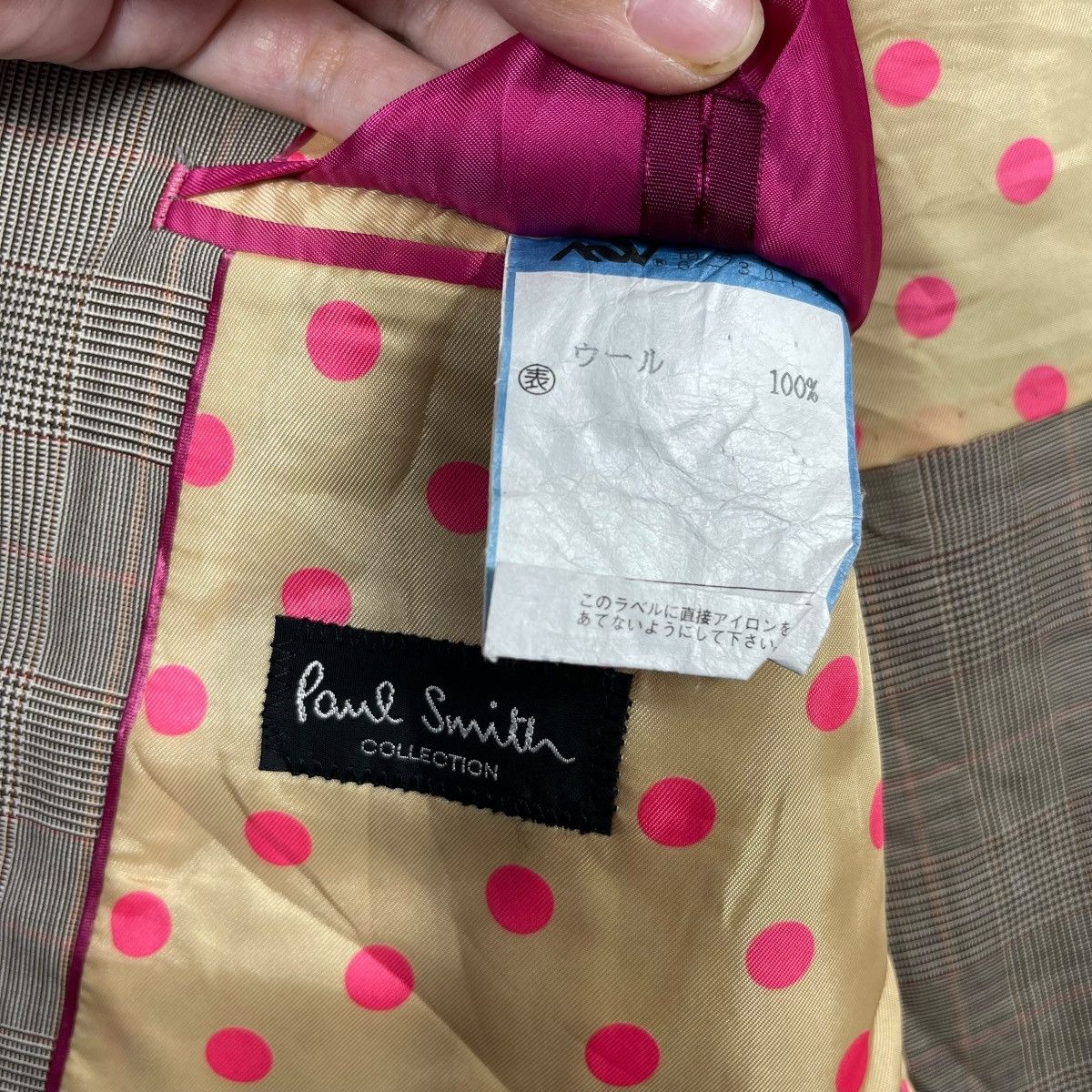 Paul Smith Paul Smith Collection Glen Plaid Blazer Polka Dot Lining Size 38R - 9 Thumbnail