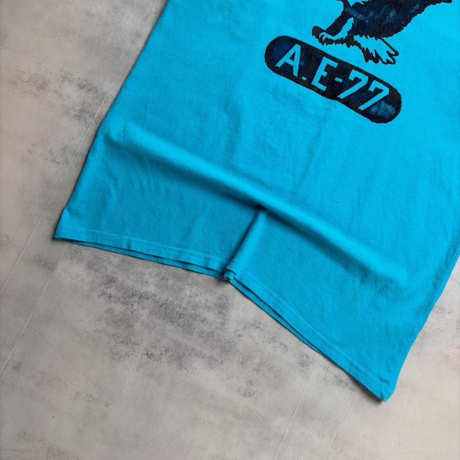 American Eagle Outfitters Y2K Teal American Eagle Grunge Gothic Skater T-Shirt Size US M / EU 48-50 / 2 - 4 Thumbnail