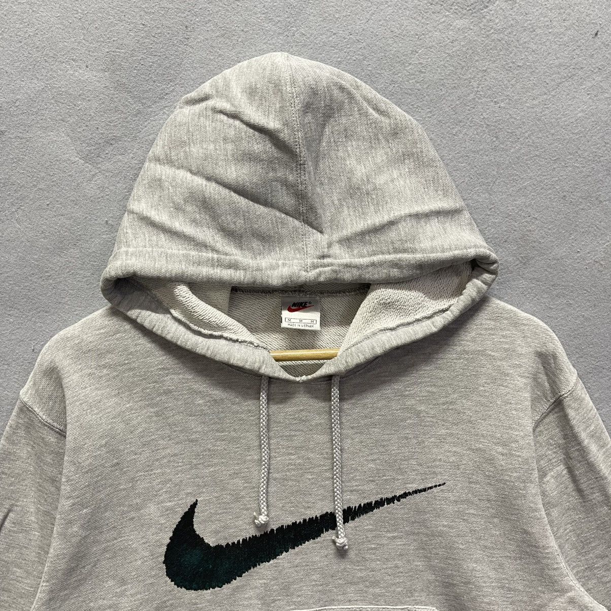Nike Vintage Nike Swoosh Hoodie – Heather Gray – Made in Vietnam Size US M / EU 48-50 / 2 - 2 Thumbnail