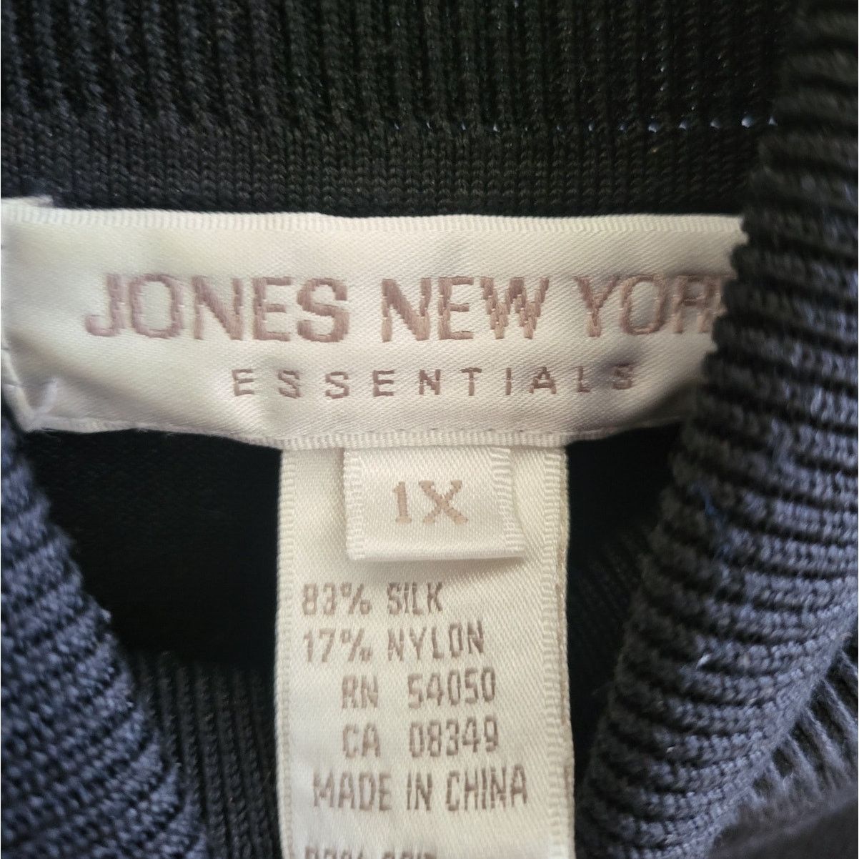Other Jones New York Essentials Black Turtleneck Sleeveless Top-1X Size XL / US 12-14 / IT 48-50 - 3 Thumbnail