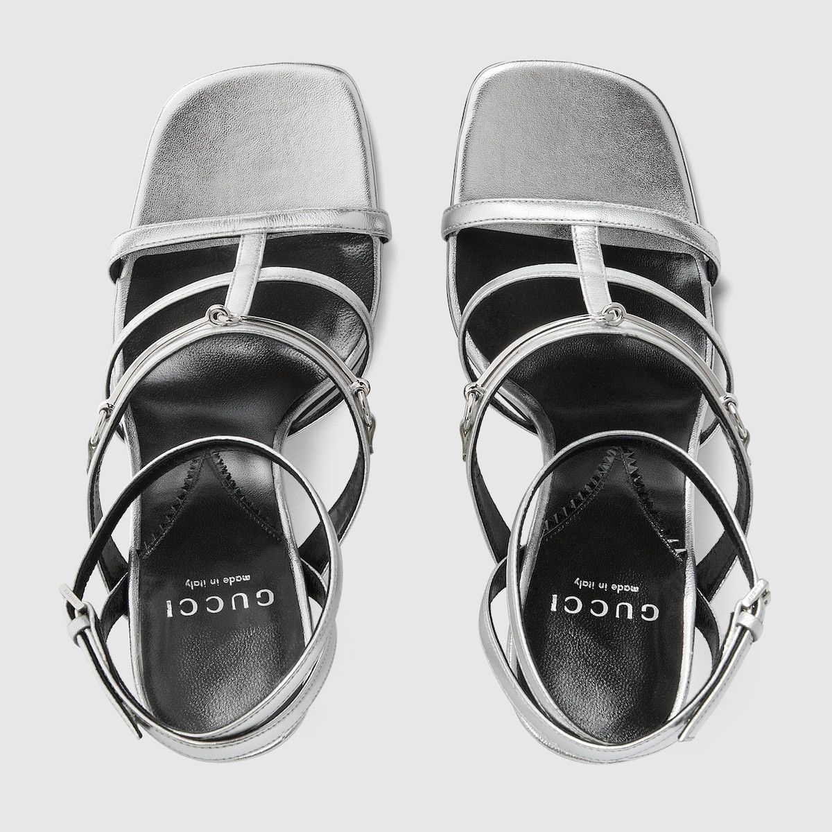 Gucci o1s1wg110125 Slim Horsebit Sandals in Silver Size US 7 / IT 37 - 3 Thumbnail
