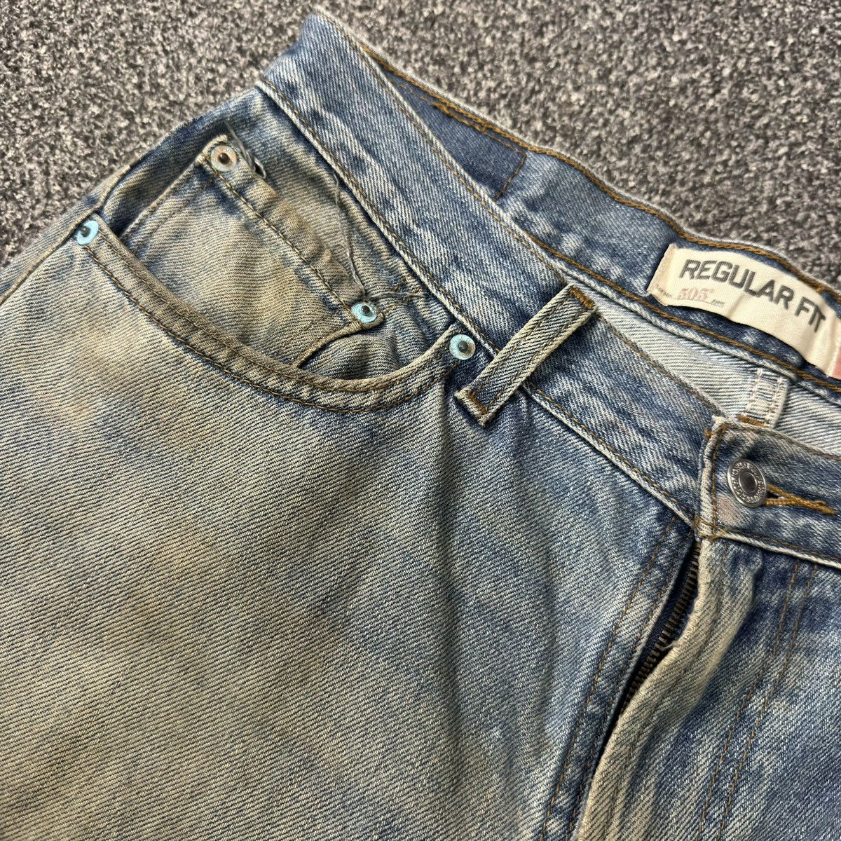 Levi's Vintage Levis 505 Regular Fit Distressed Denim W34 Size US 34 / EU 50 - 10 Thumbnail