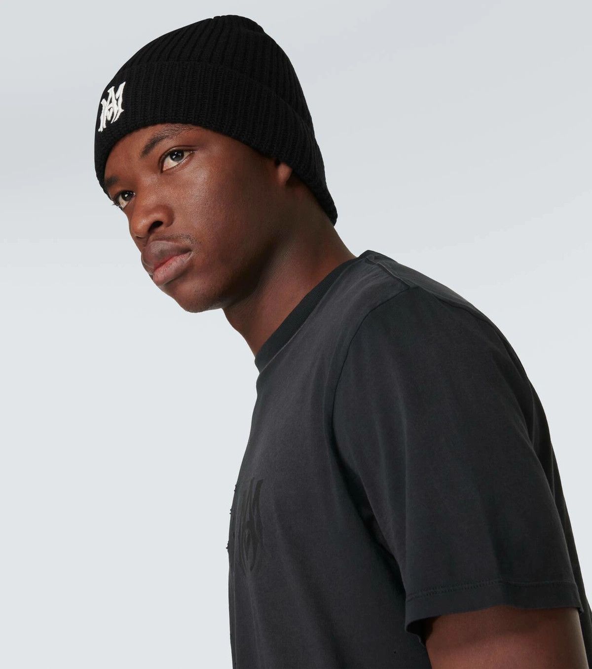 Amiri o1w1db11025 Size: OS / Logo Cashmere Beanie Hat / Cap Size ONE SIZE - 3 Thumbnail