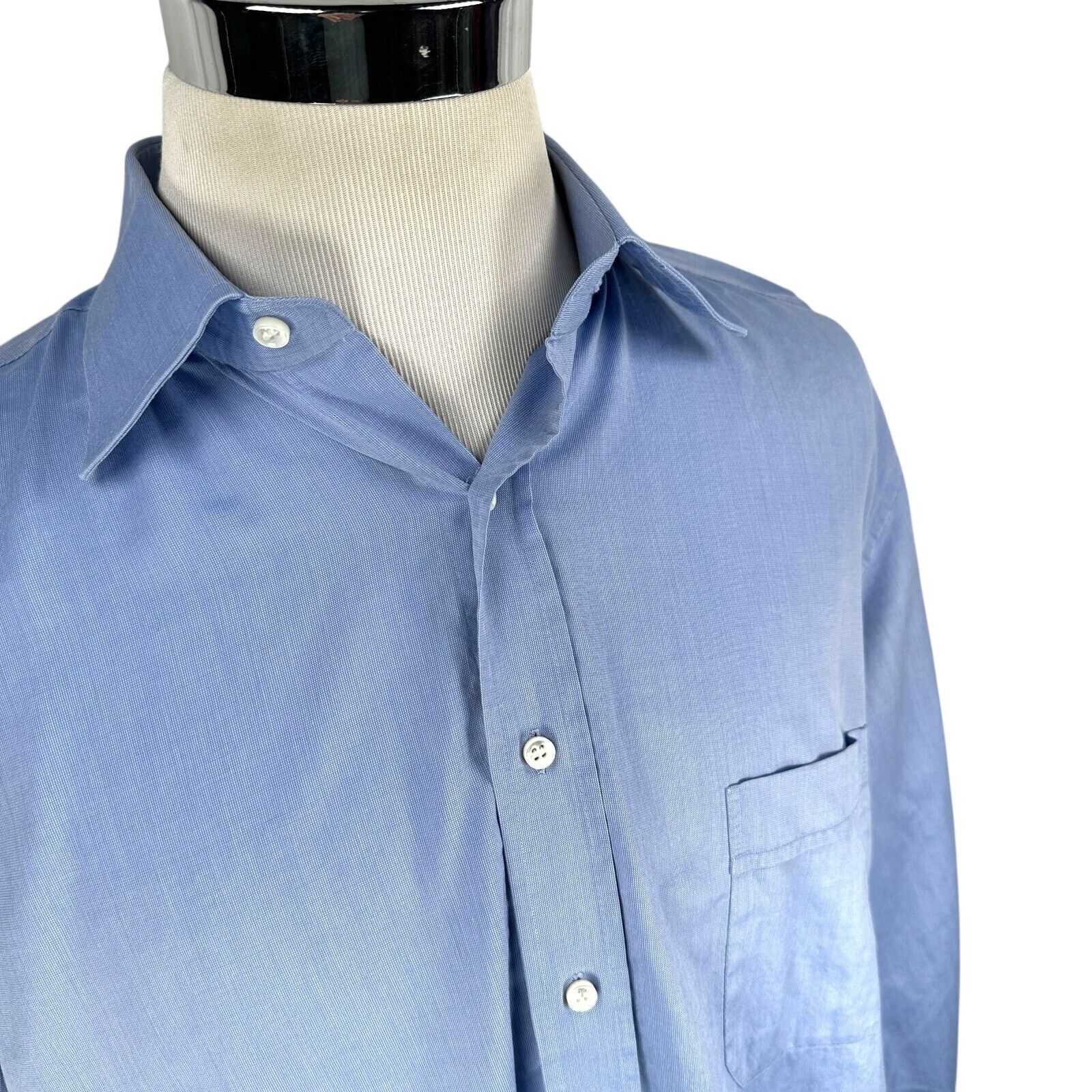 The Unbranded Brand Marol Bologna Dress Shirt Men’s 43 / 17 Blue Long Sleeve Size US XXL / EU 58 / 5 - 2 Thumbnail