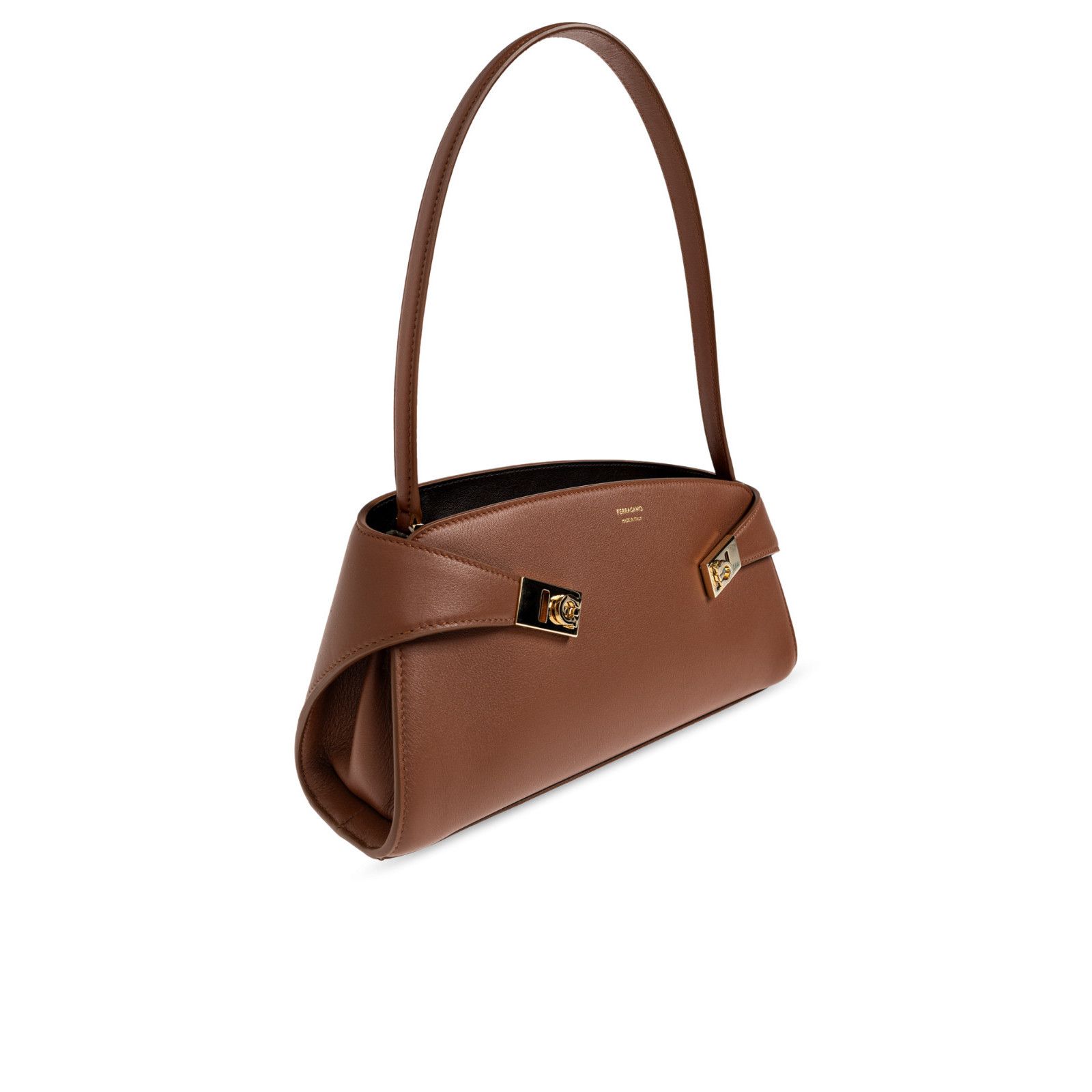 Salvatore Ferragamo FERRAGAMO Hug East West Cognac Shoulder Bag New & Authentic Size ONE SIZE - 3 Thumbnail