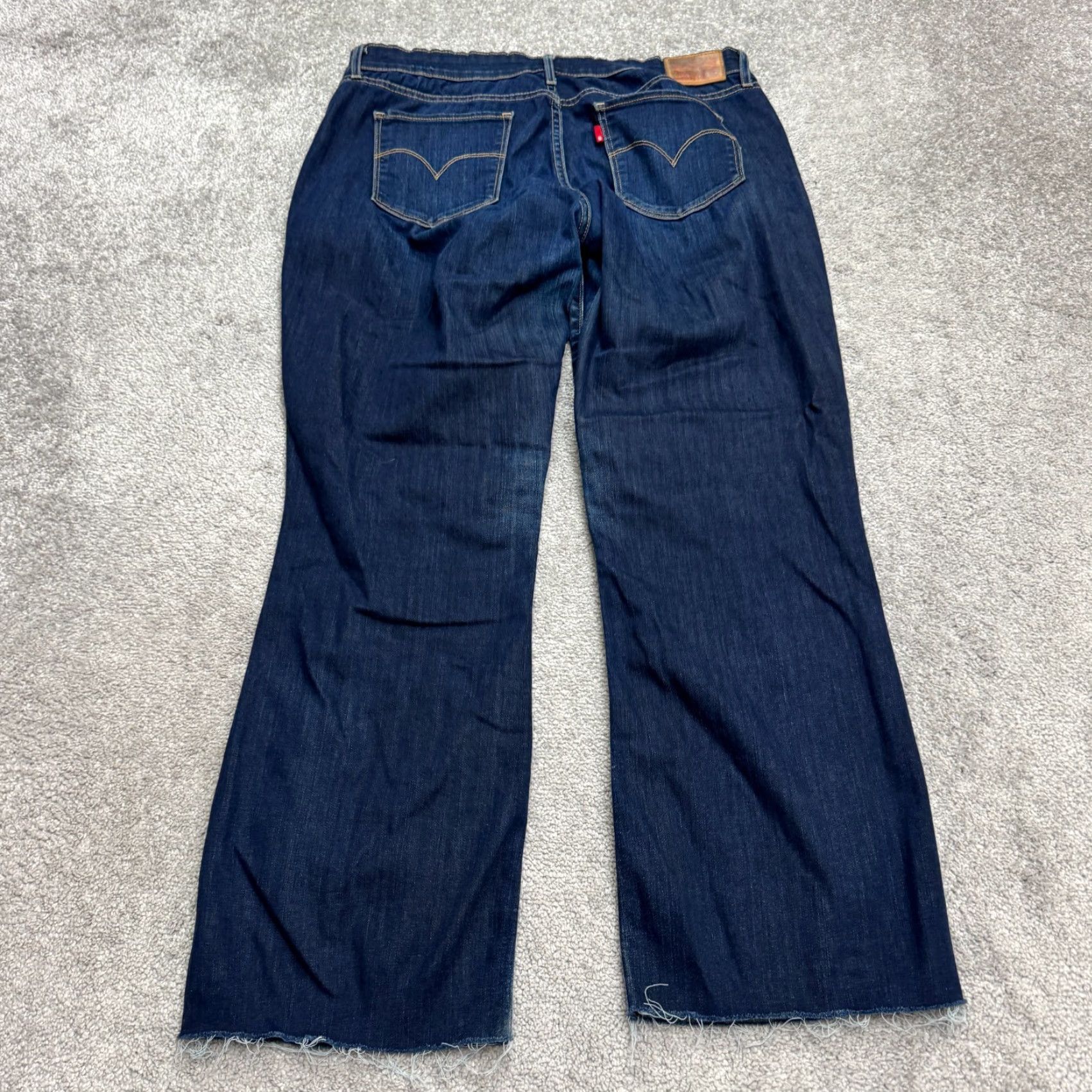 Levi's Levi's 715 Bootcut Mid Rise Denim Jeans Womens 32 Blue Dark Wash Stretch Casual Size 24" / US 00 / IT 34 - 2 Thumbnail