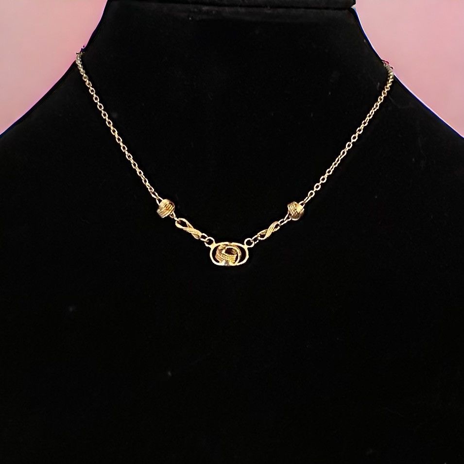 Vintage Vintage gold tone ribbon knot necklace Size ONE SIZE - 1 Thumbnail