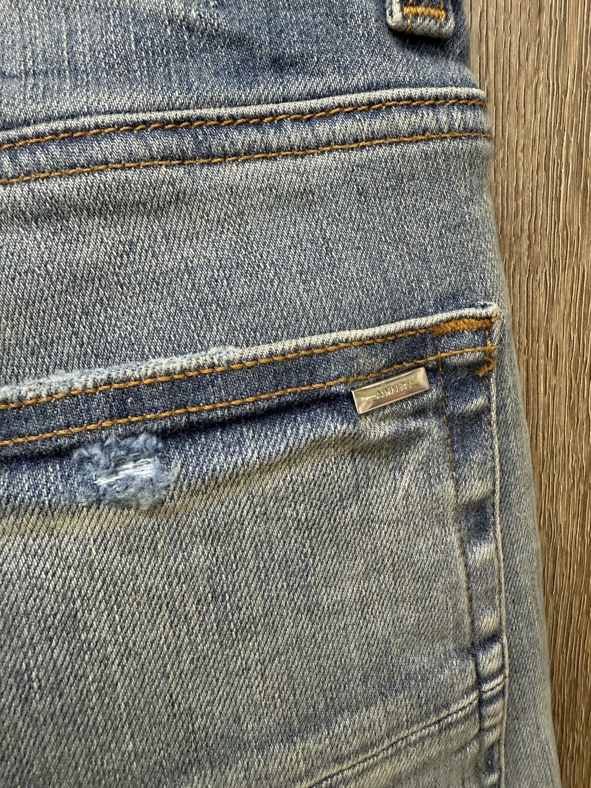 Amiri Amiri MX1 Blue Bandana Jeans Size US 34 / EU 50 - 11 Thumbnail