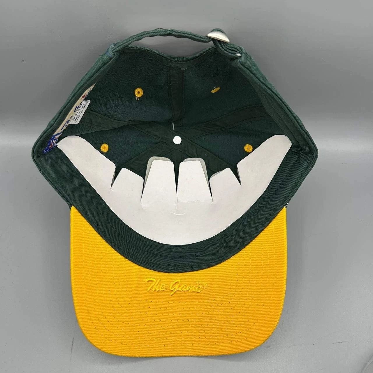The Game Tiffin University Hat Green Yellow NCAA Strap Back Cotton Size ONE SIZE - 3 Thumbnail