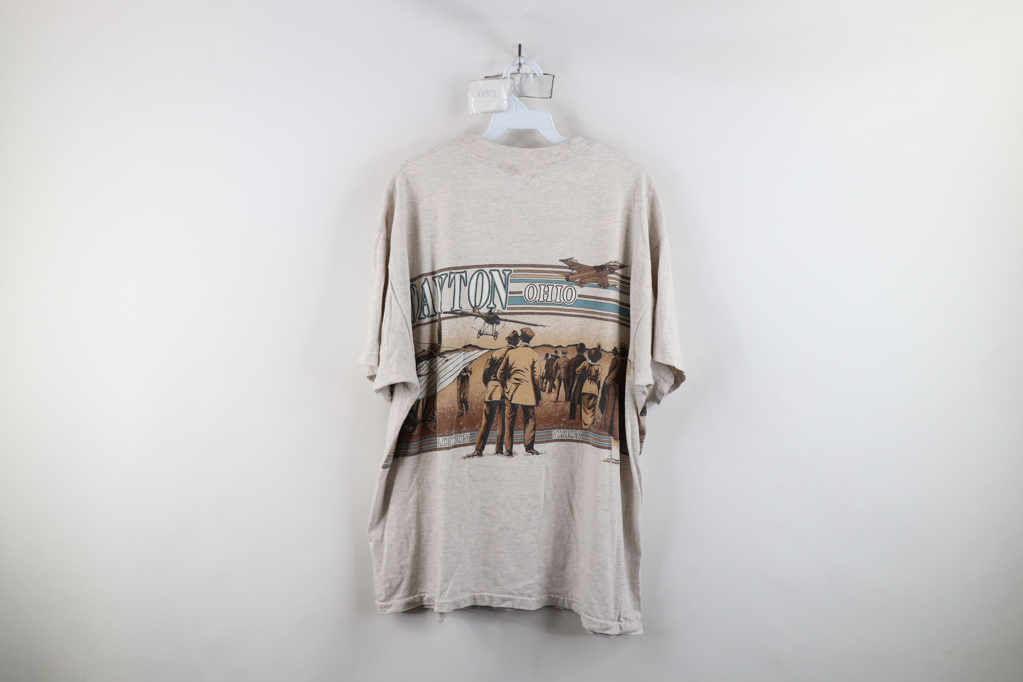 Vintage Vintage 90s Streetwear Dayton Ohio Airplane Flying T-Shirt Size US XL / EU 56 / 4 - 12 Thumbnail