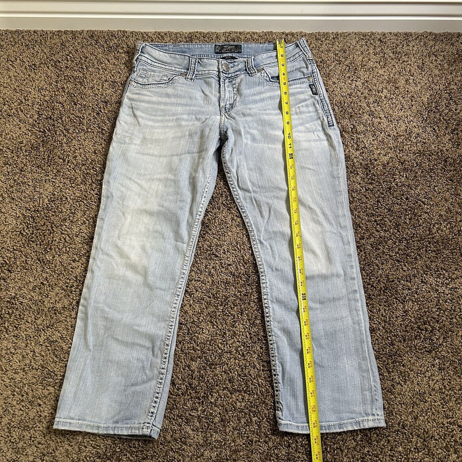 Silver Jeans Co. Y2k Silver Suki Capri Light Wash Jeans Size W30 Size 30" / US 8 / IT 44 - 9 Thumbnail