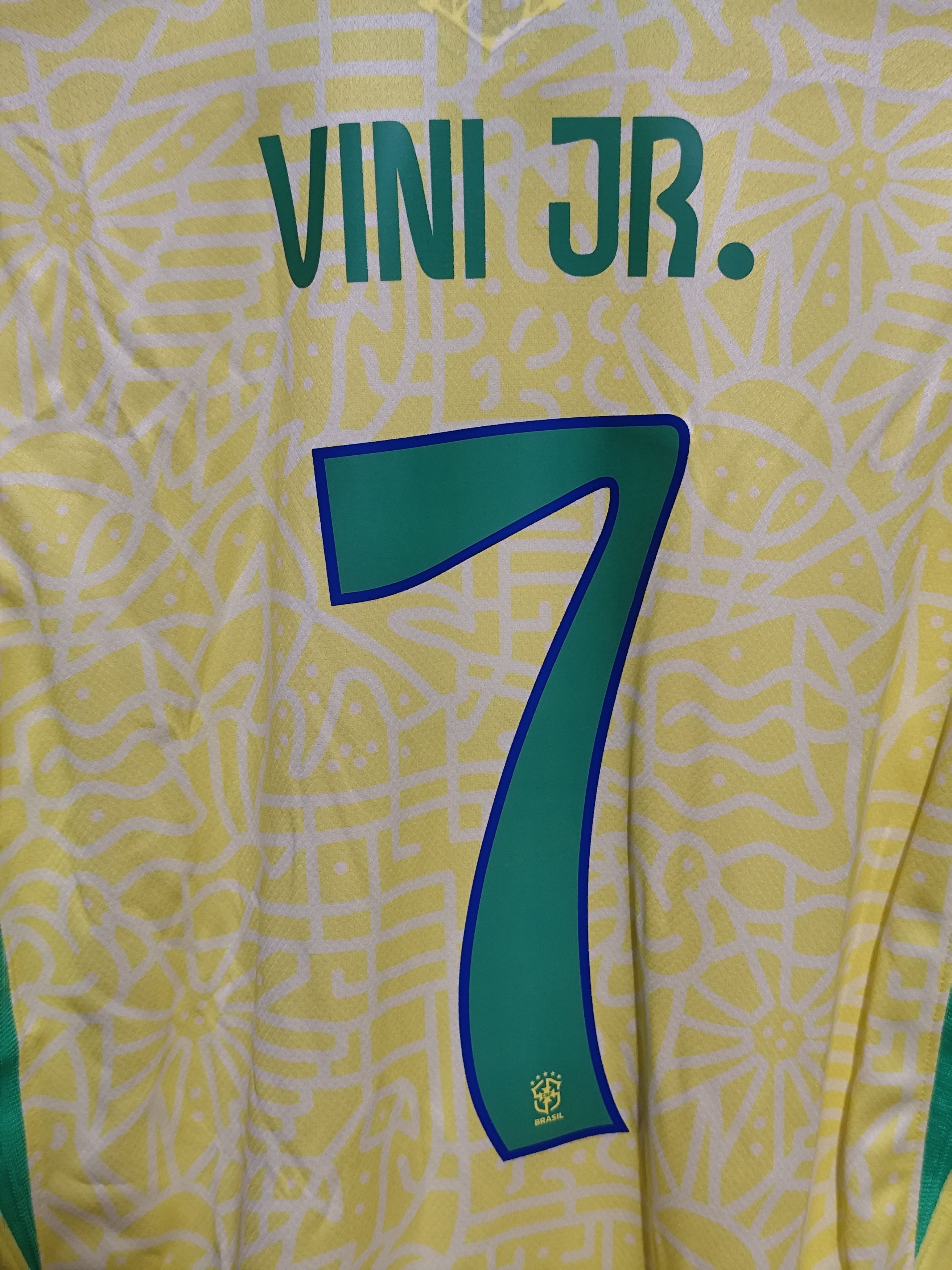 Nike Nike x #7 Vini Jr. Brazil Home 2024 Home Jersey Size US M / EU 48-50 / 2 - 20 Thumbnail