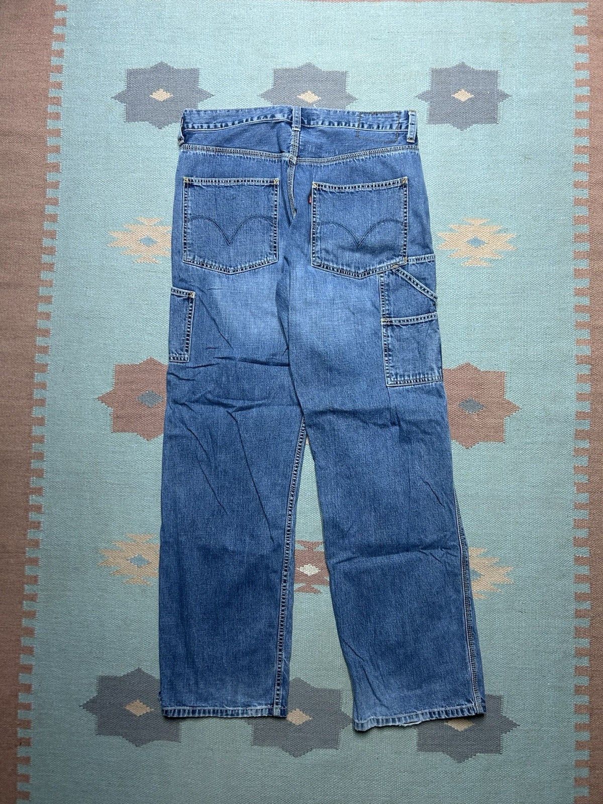 Vintage Vtg Levi’s carpenter jeans workwear skater baggy wide 33x31 Size US 33 - 1 Thumbnail