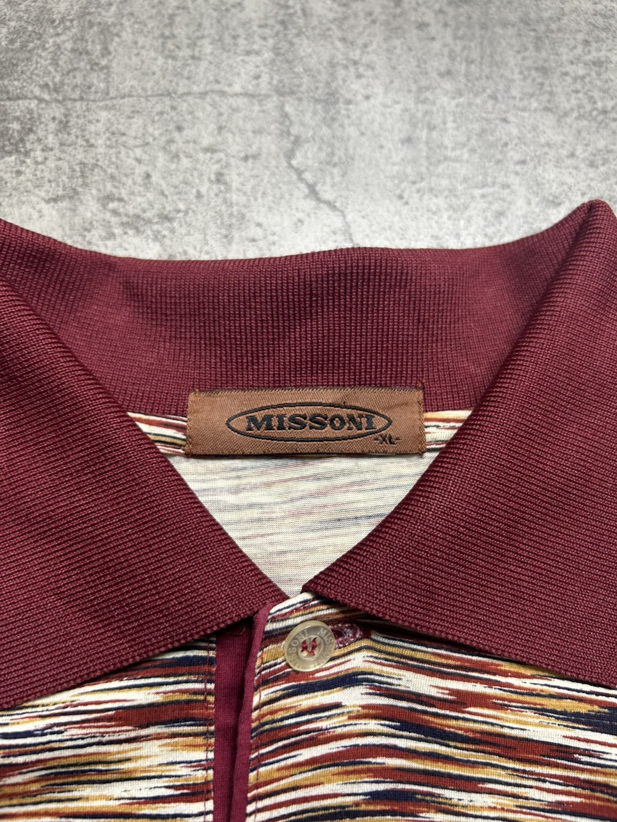 Missoni Y2K Missoni Abstract Classic Long Sleeve Polo Shirt Size US L / EU 52-54 / 3 - 6 Thumbnail