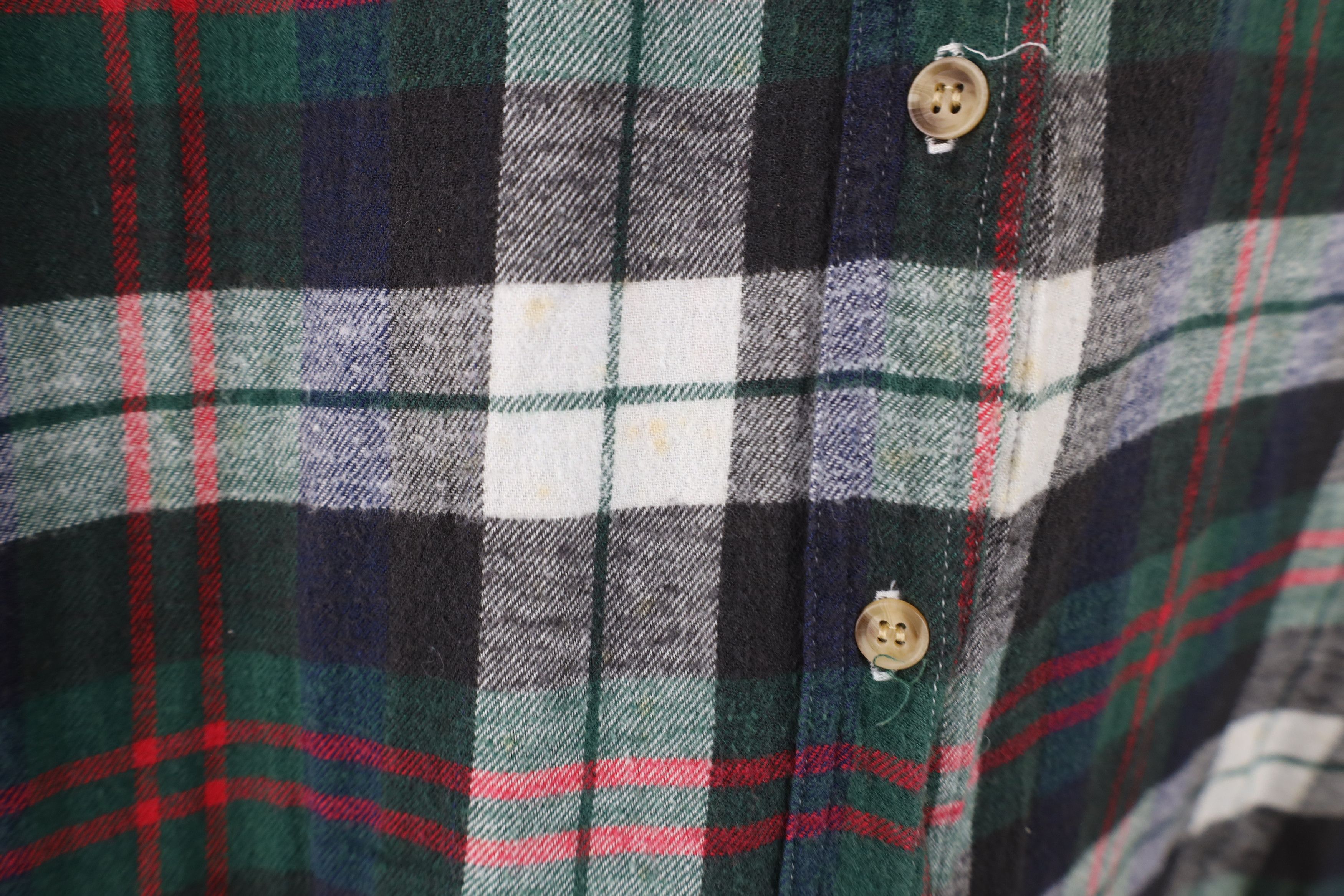 Vintage Vintage 90s Streetwear Flannel Collared Button Shirt Size L / US 10 / IT 46 - 7 Thumbnail