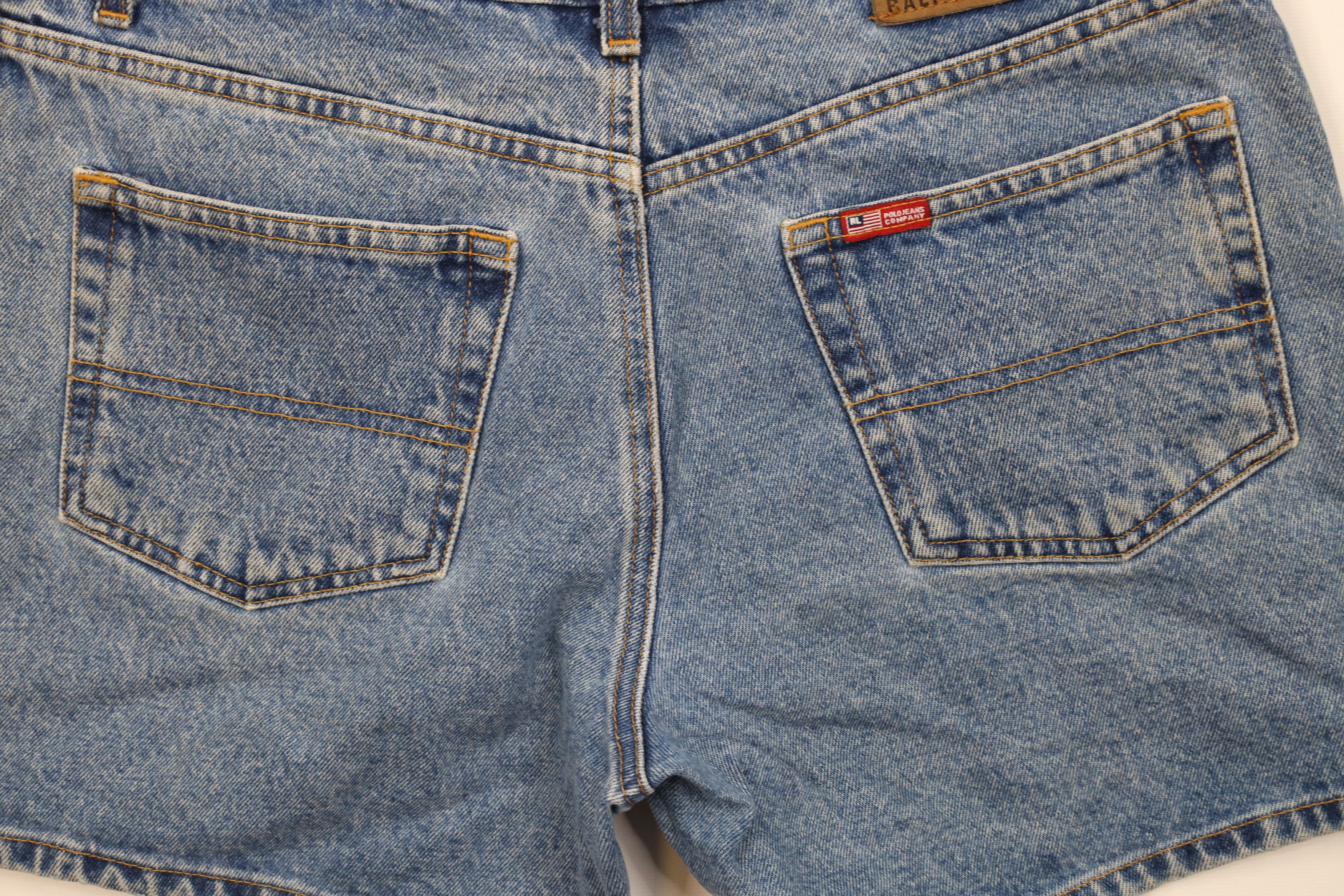 Ralph Lauren Vintage 90s Ralph Lauren Above Knee Denim Jean Shorts Jorts Size 30" / US 8 / IT 44 - 10 Thumbnail