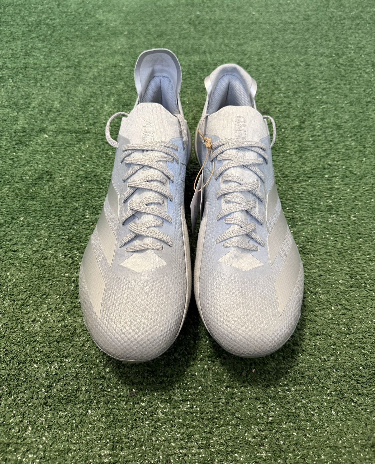 Adidas Adidas Adizero Electric + 2 Silver Metallic Football Cleats Size US 12.5 / EU 45-46 - 2 Thumbnail