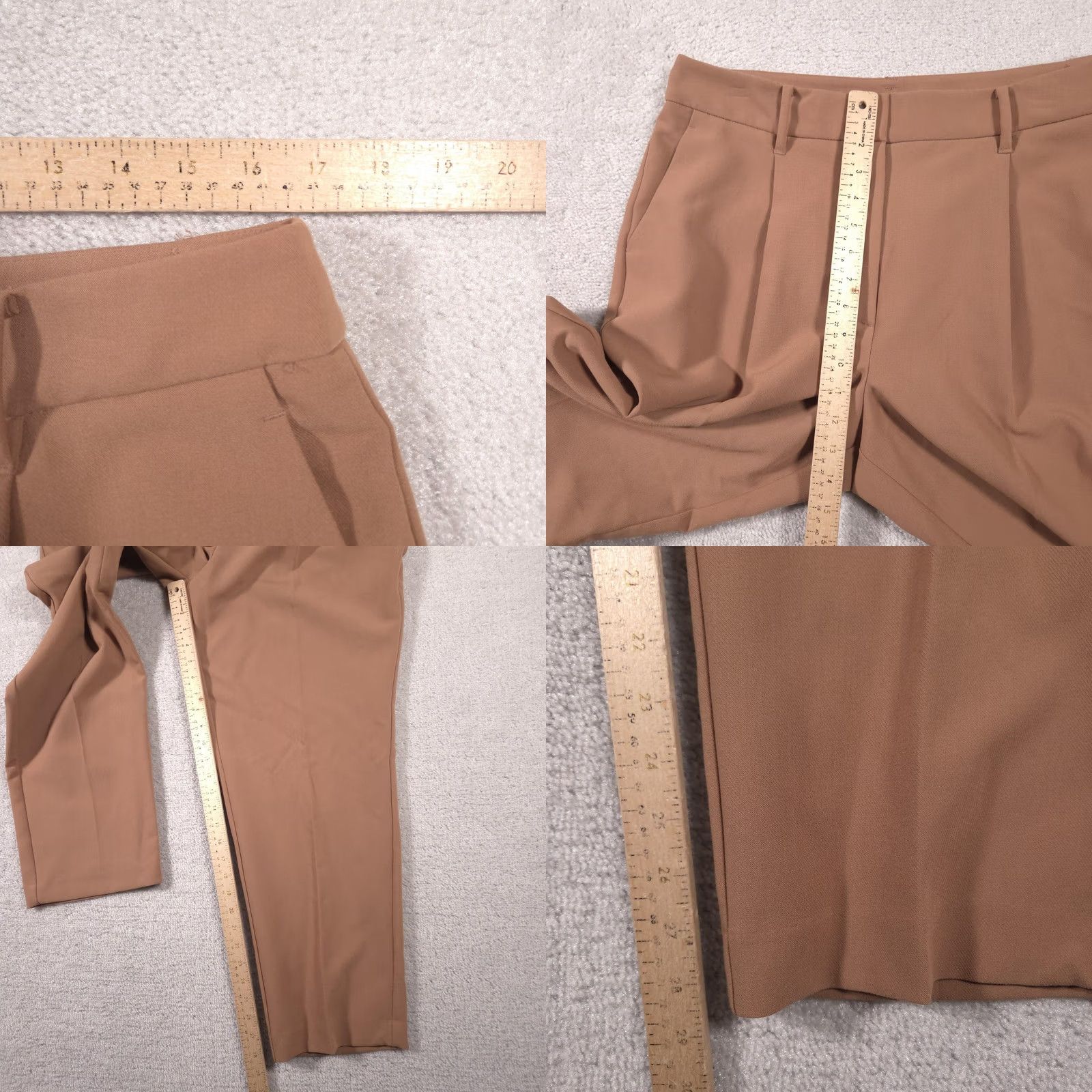 Nine West Nine West Pants Womens 14 Tan Straight Leg Dress Trousers Slacks Stretch Work Size 36" / US 14 / IT 50 - 8 Thumbnail