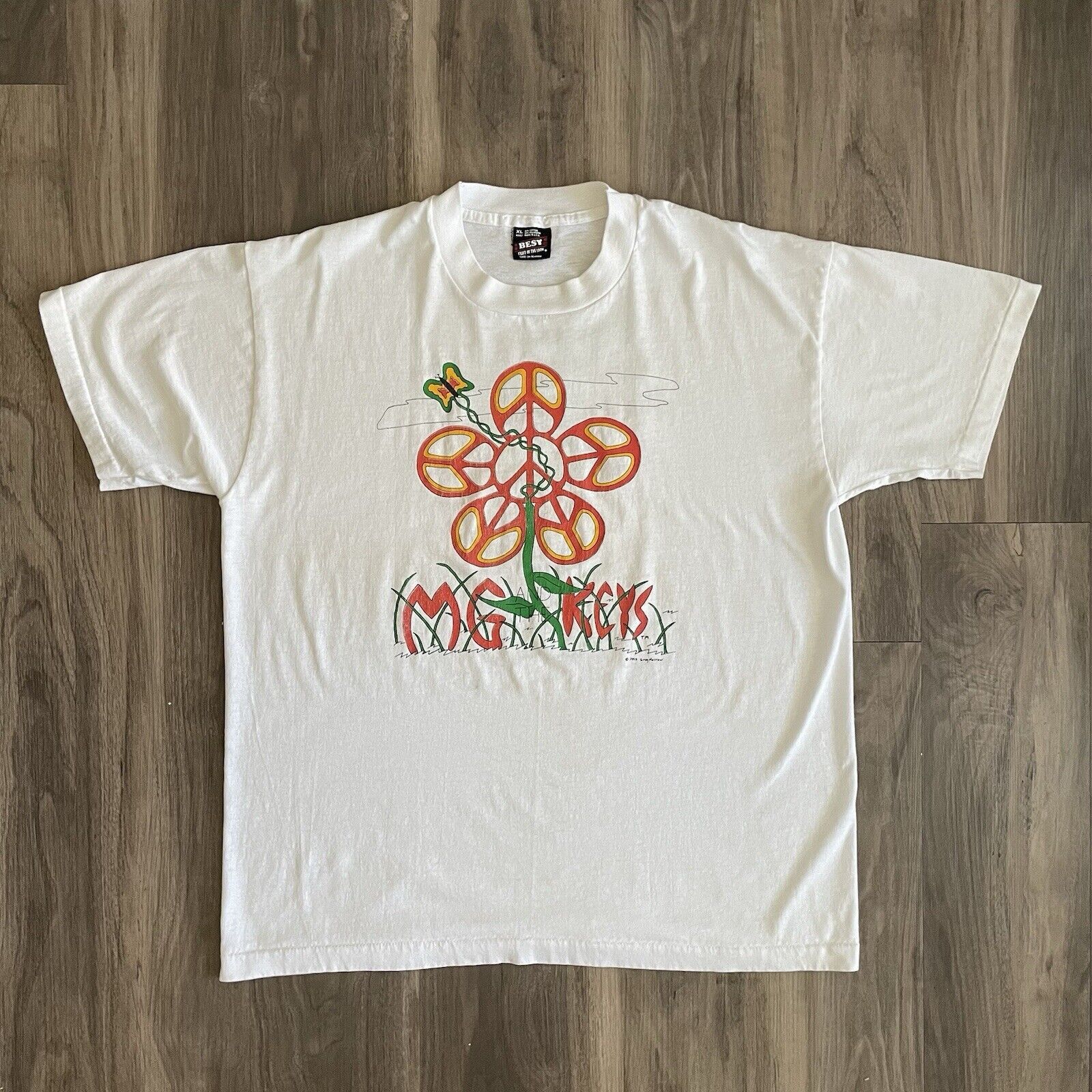 Vintage MG And The Keys Band T-Shirt Size L Rare 1990s