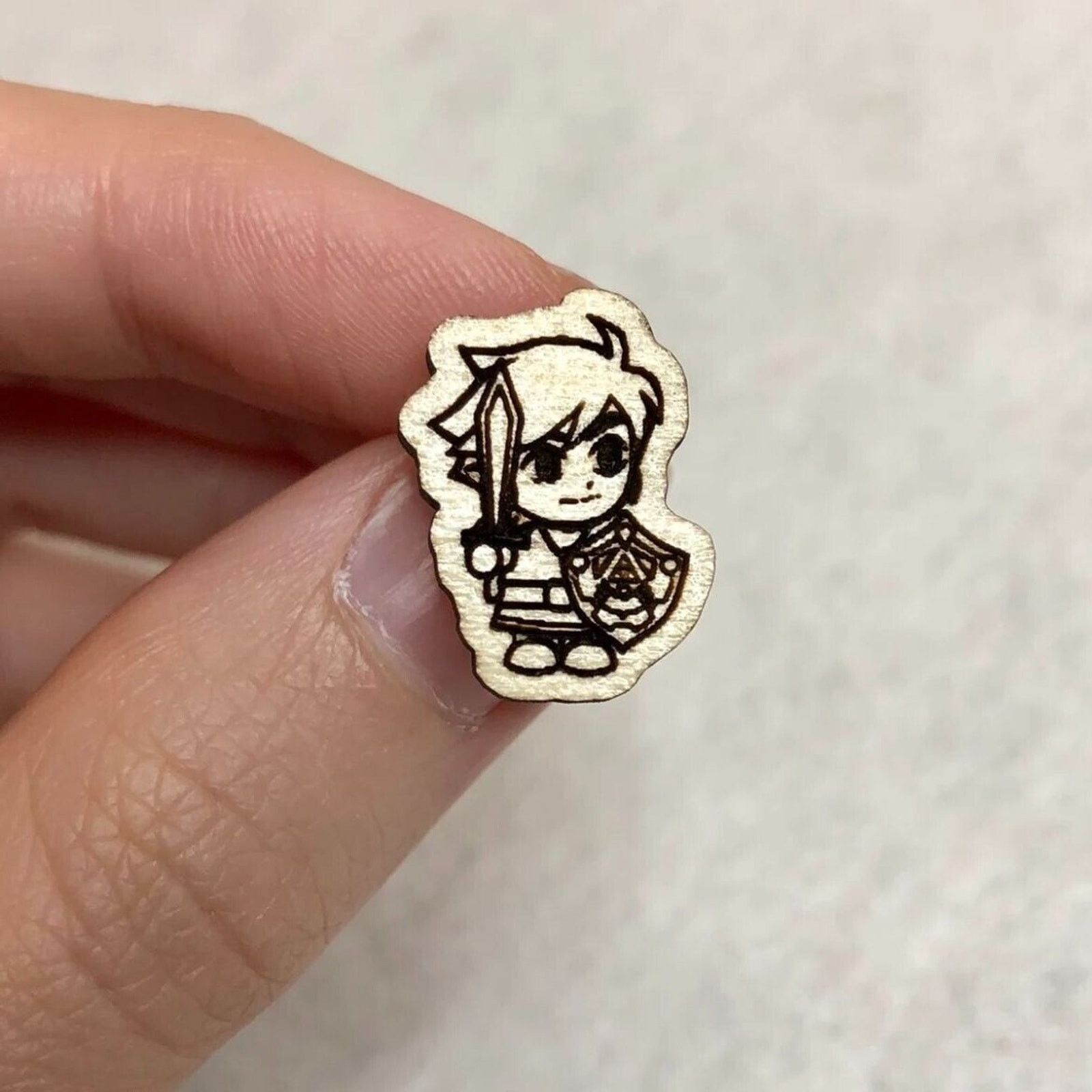 Other Zelda Toon Link Wooden Stud Earrings Size ONE SIZE - 3 Thumbnail