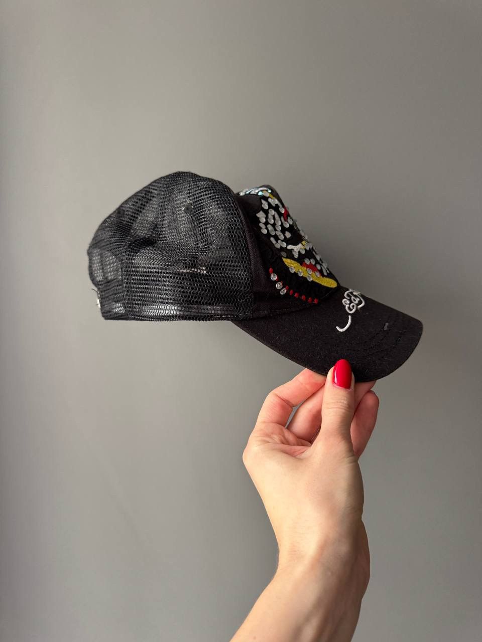 Ed Hardy Vintage Ed Hardy Y2K Skull Cap Hat Trucker Hype Size ONE SIZE - 2 Thumbnail