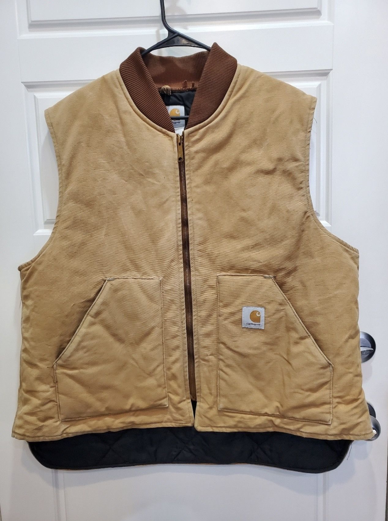 Carhartt Carhartt Brown Tan Quilted Work Vest size XL Size US XL / EU 56 / 4 - 1 Thumbnail