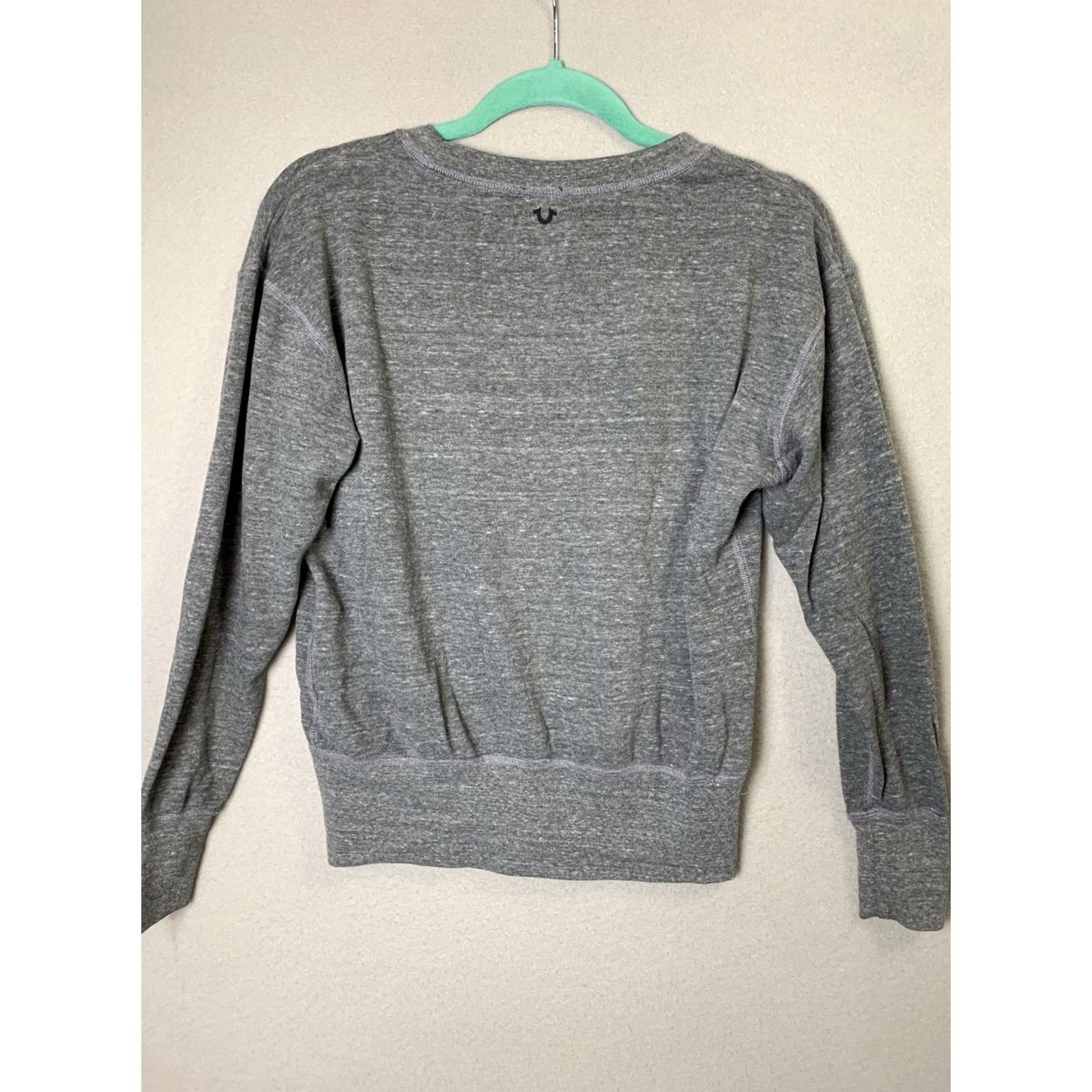 True Religion True Religion Sweatshirt Womans Size Small Gray Y2K Minimalist Bejeweled Size S / US 4 / IT 40 - 3 Thumbnail