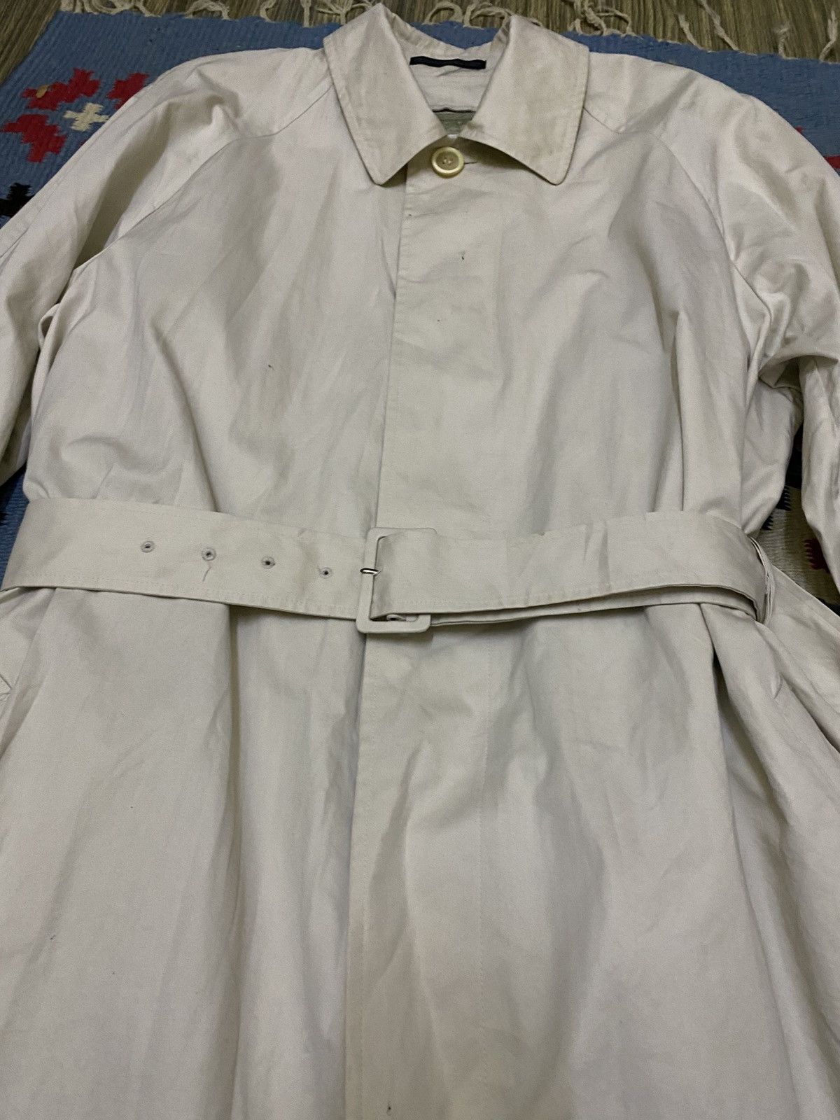 Yohji Yamamoto 90s YOHJI YAMAMOTO IMPERMEABLE LINING BELT COAT Size US M / EU 48-50 / 2 - 4 Thumbnail