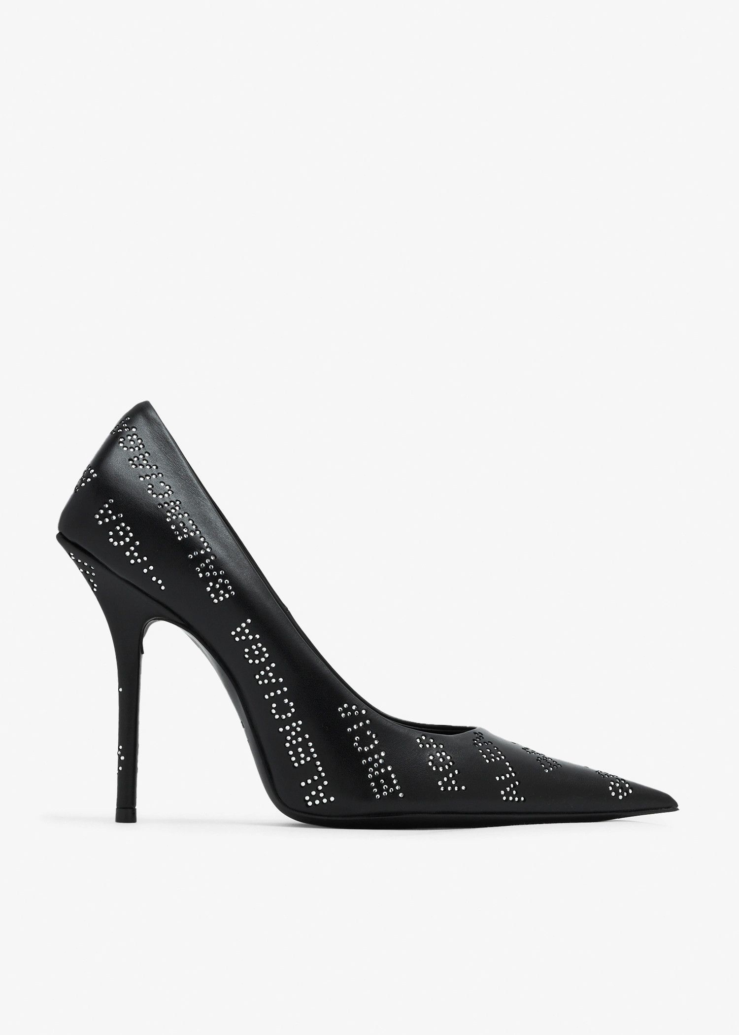 Balenciaga o1tr1nto0825 Square Knife 110mm Pumps With Rhinestones Black Size US 10 / IT 40 - 1 Thumbnail